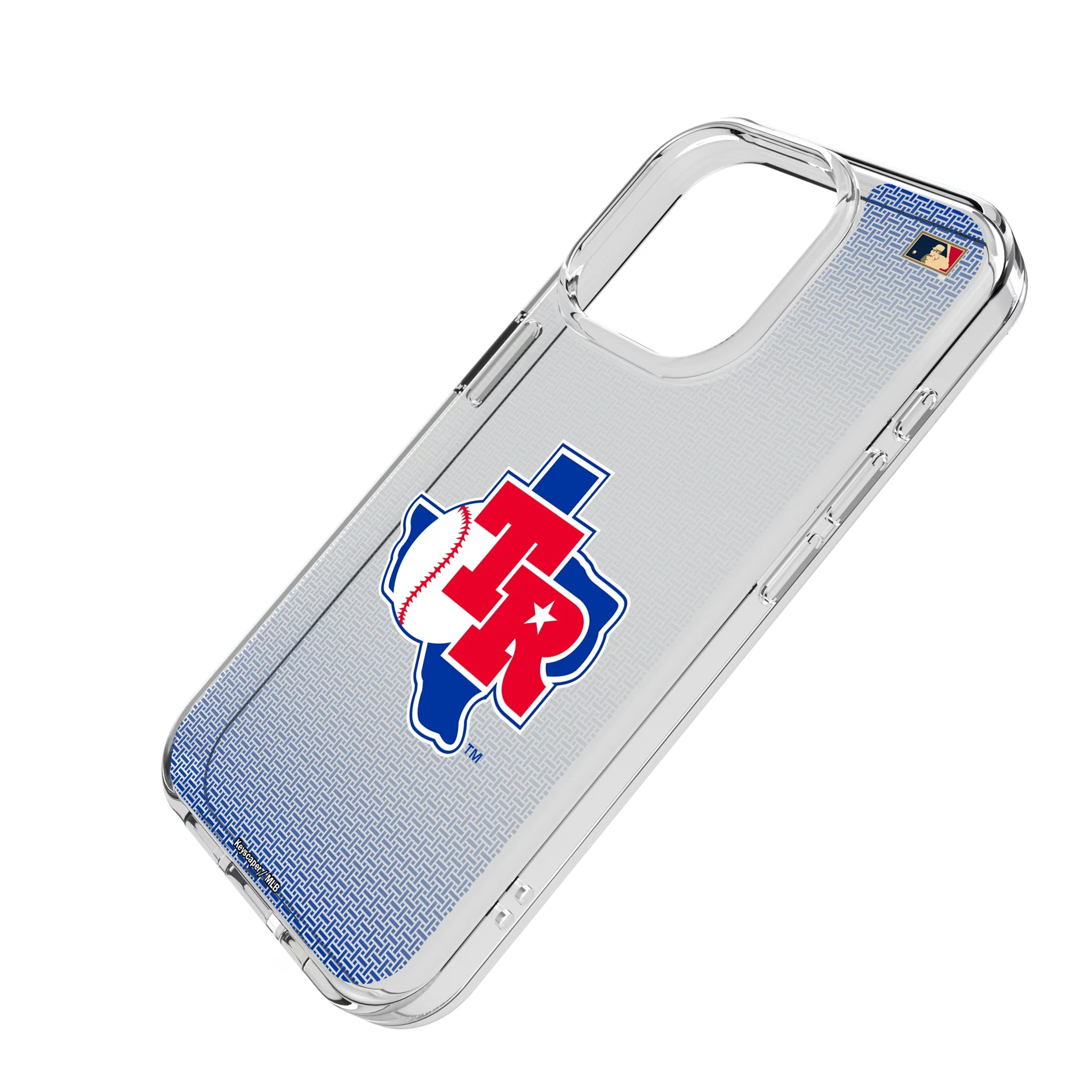 Texas Rangers 1981-1983 - Cooperstown Collection Linen iPhone Clear Phone Case for Apple iPhone - Isometric View