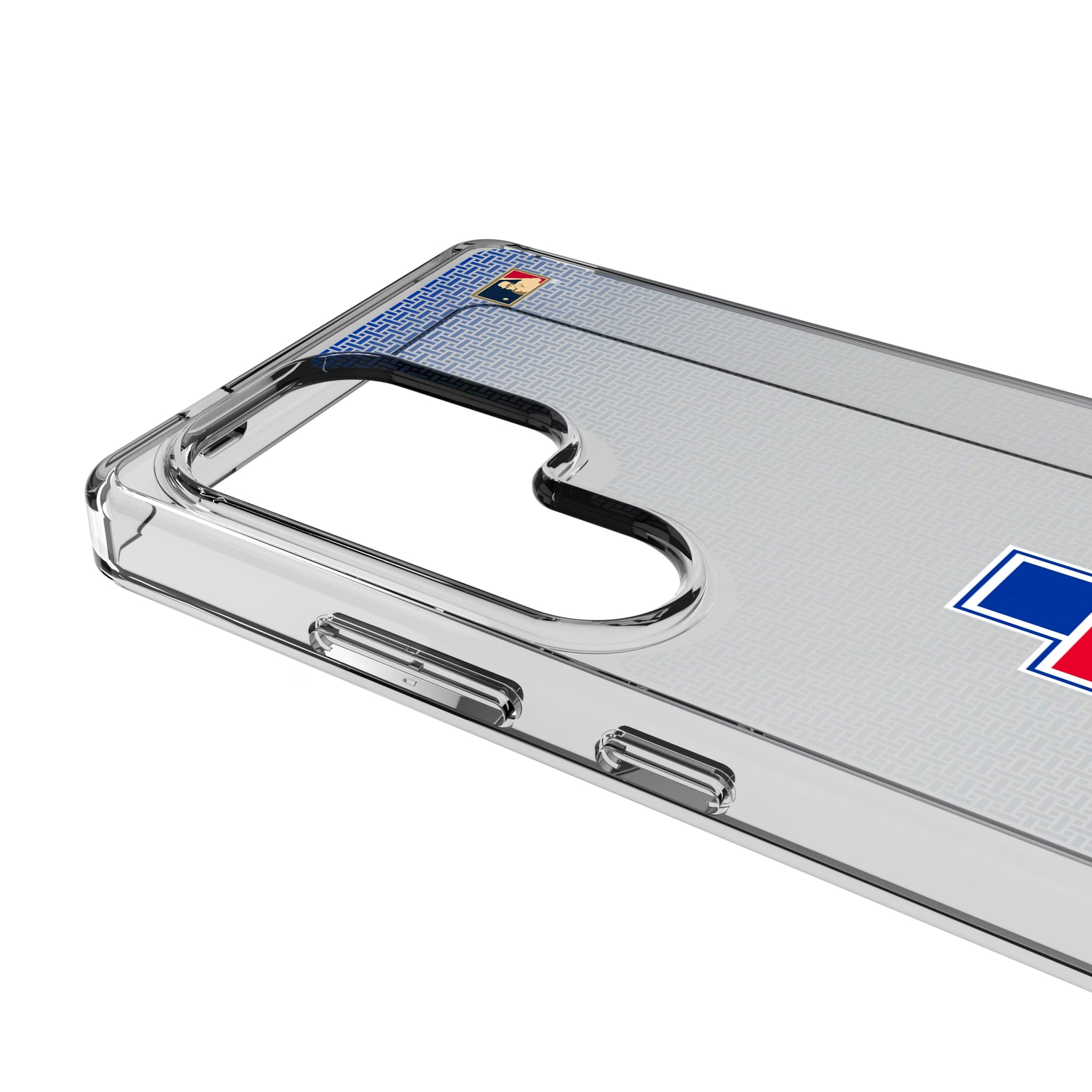Texas Rangers 1981-1983 - Cooperstown Collection Linen Galaxy Clear Phone Case for Samsung Galaxy - Detail