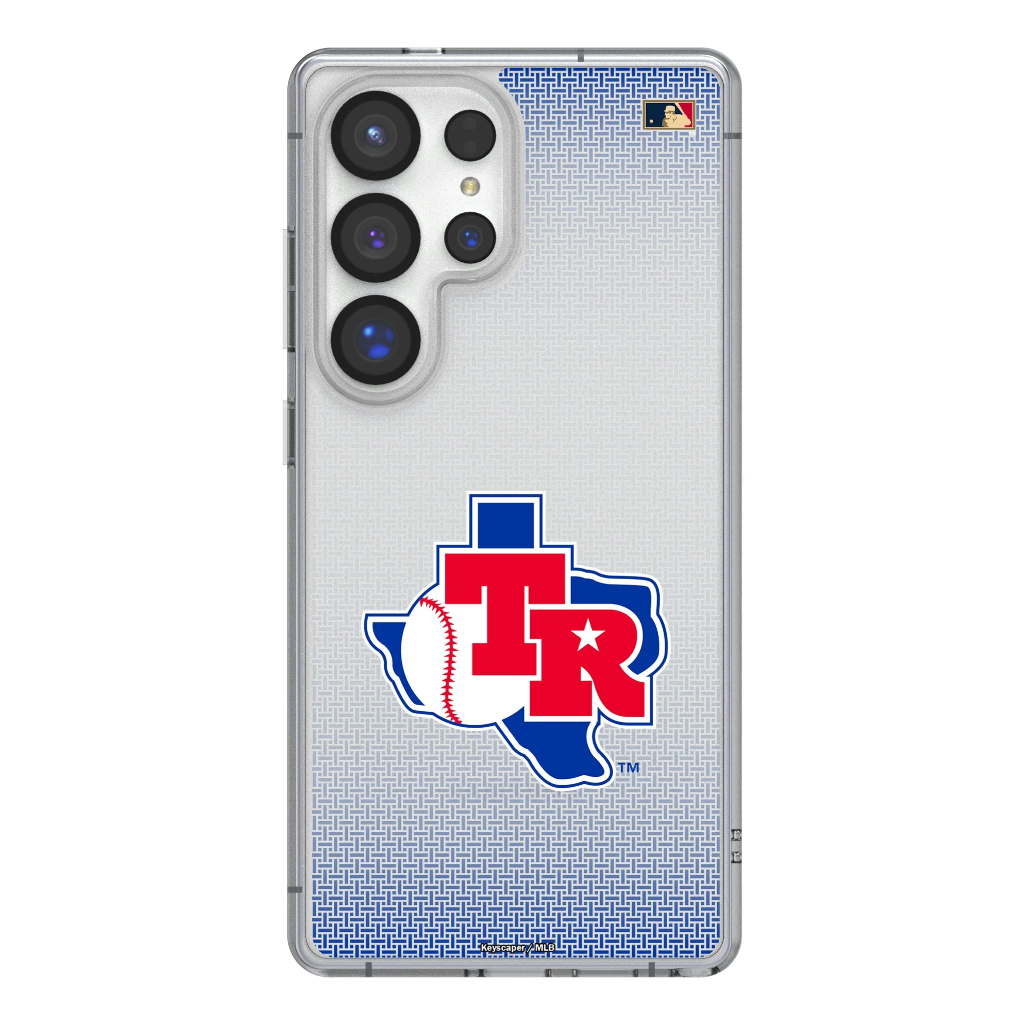 Texas Rangers 1981-1983 - Cooperstown Collection Linen Galaxy Clear Phone Case for Samsung Galaxy