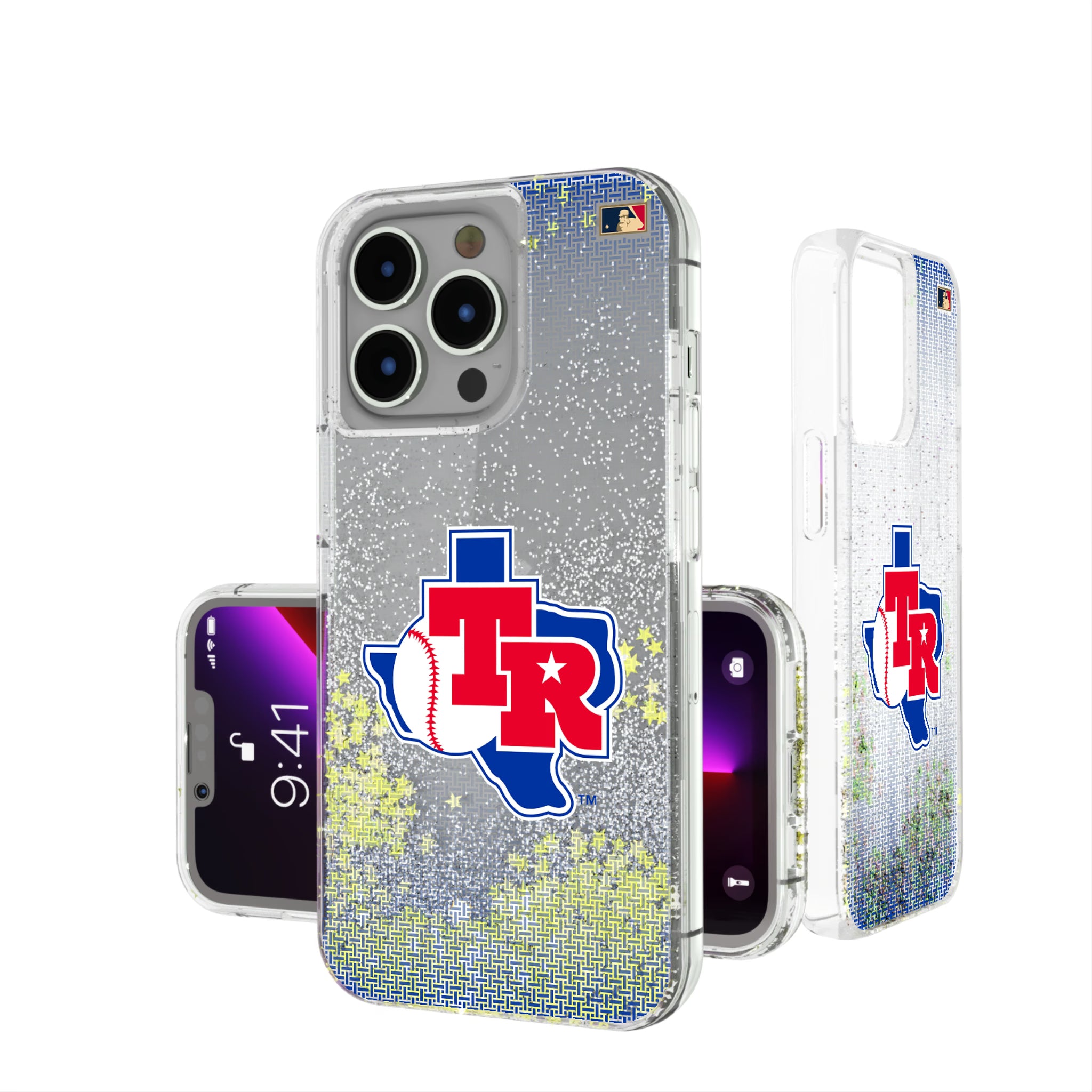 Texas Rangers 1981-1983 - Cooperstown Collection Linen iPhone Glitter Phone Case for Apple iPhone
