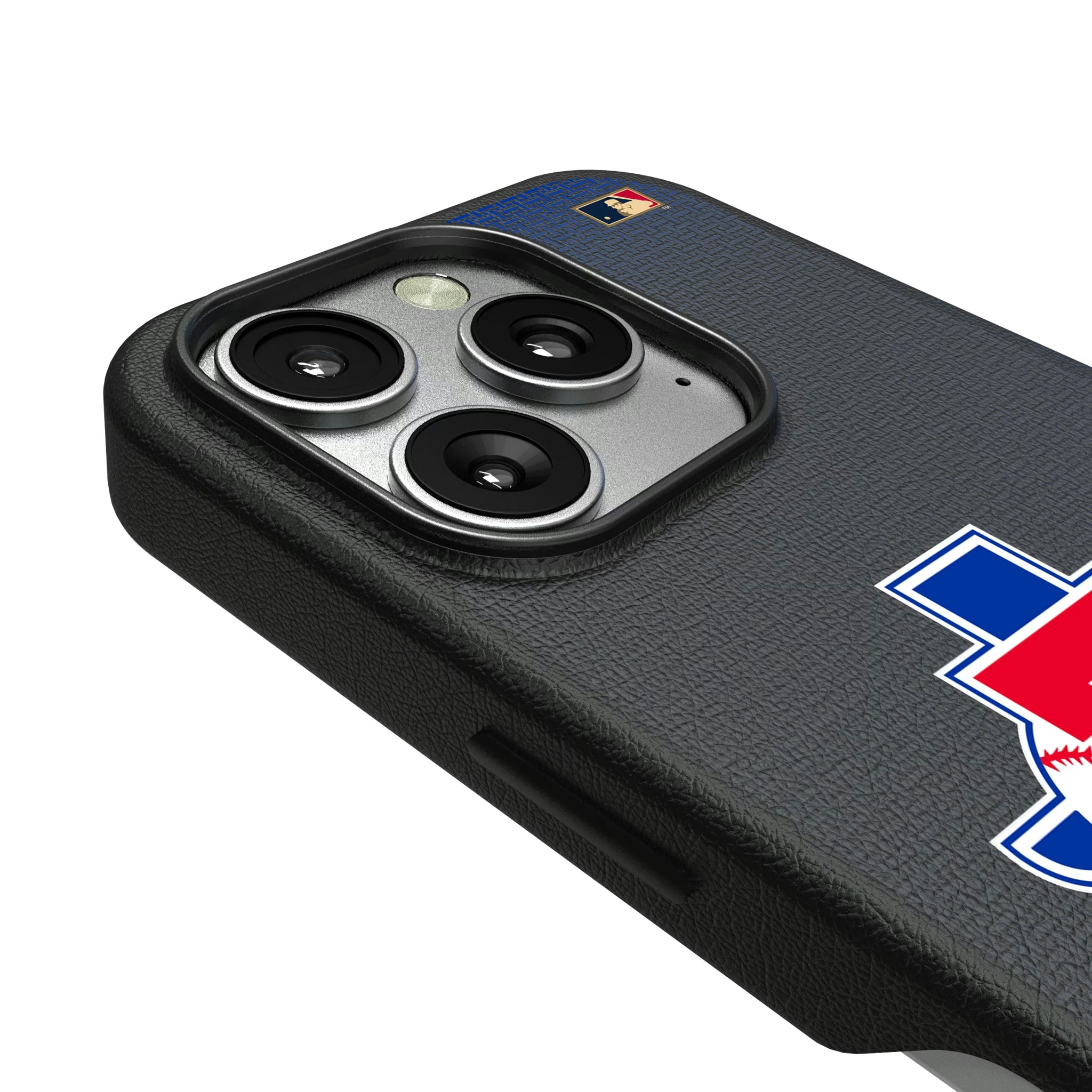 Texas Rangers 1981-1983 - Cooperstown Collection Linen iPhone MagSafe Compatible Phone Case for Apple iPhone - Detail
