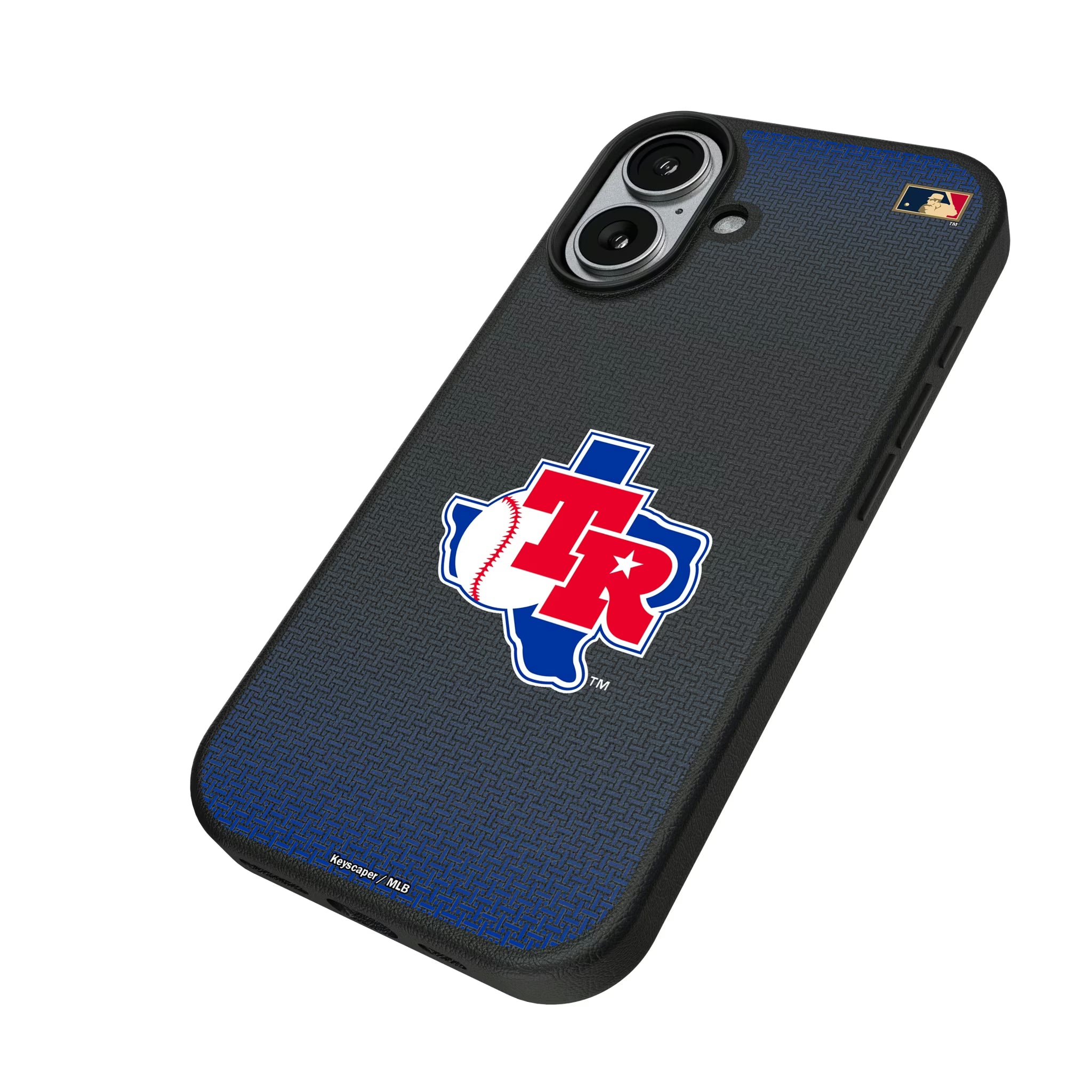 Texas Rangers 1981-1983 - Cooperstown Collection Linen iPhone MagSafe Compatible Phone Case for Apple iPhone - Isometric View#Device_iPhone 17