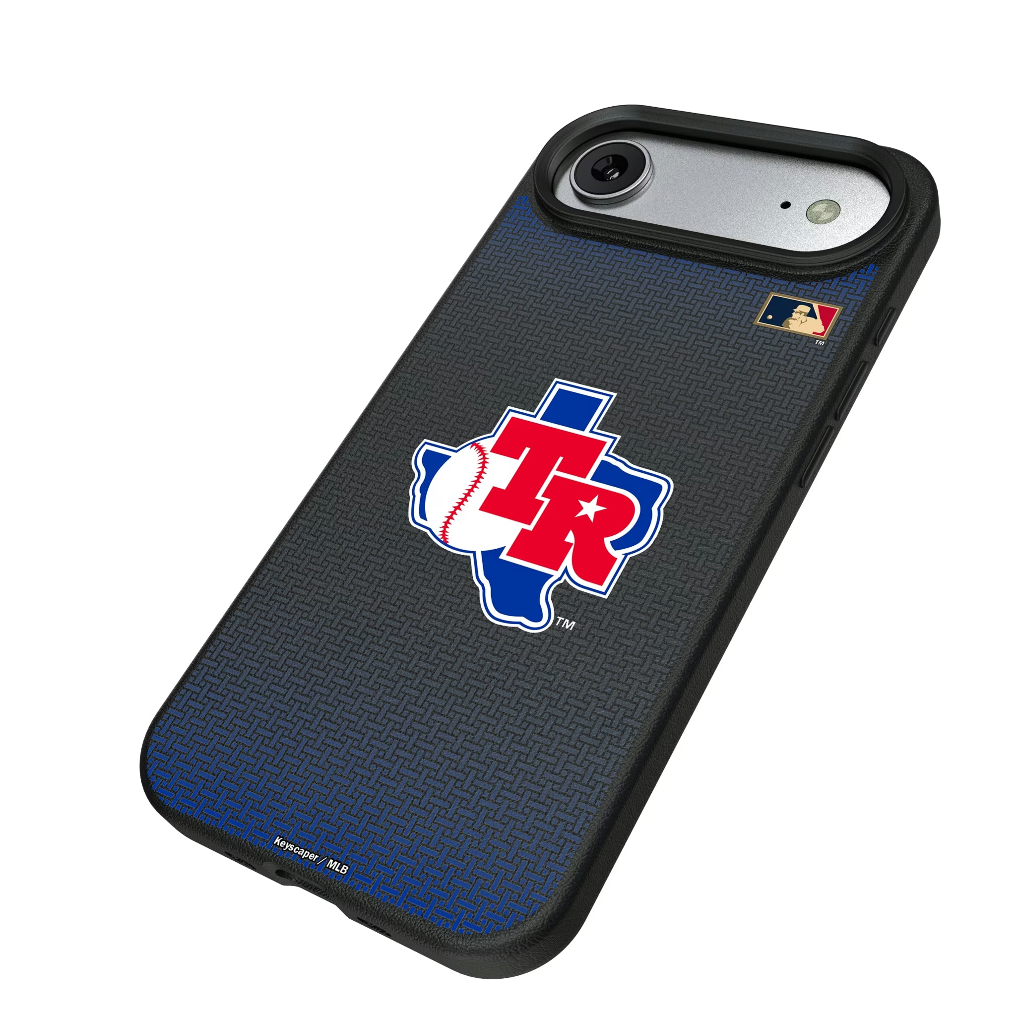 Texas Rangers 1981-1983 - Cooperstown Collection Linen iPhone MagSafe Compatible Phone Case for Apple iPhone - Isometric View#Device_iPhone Air
