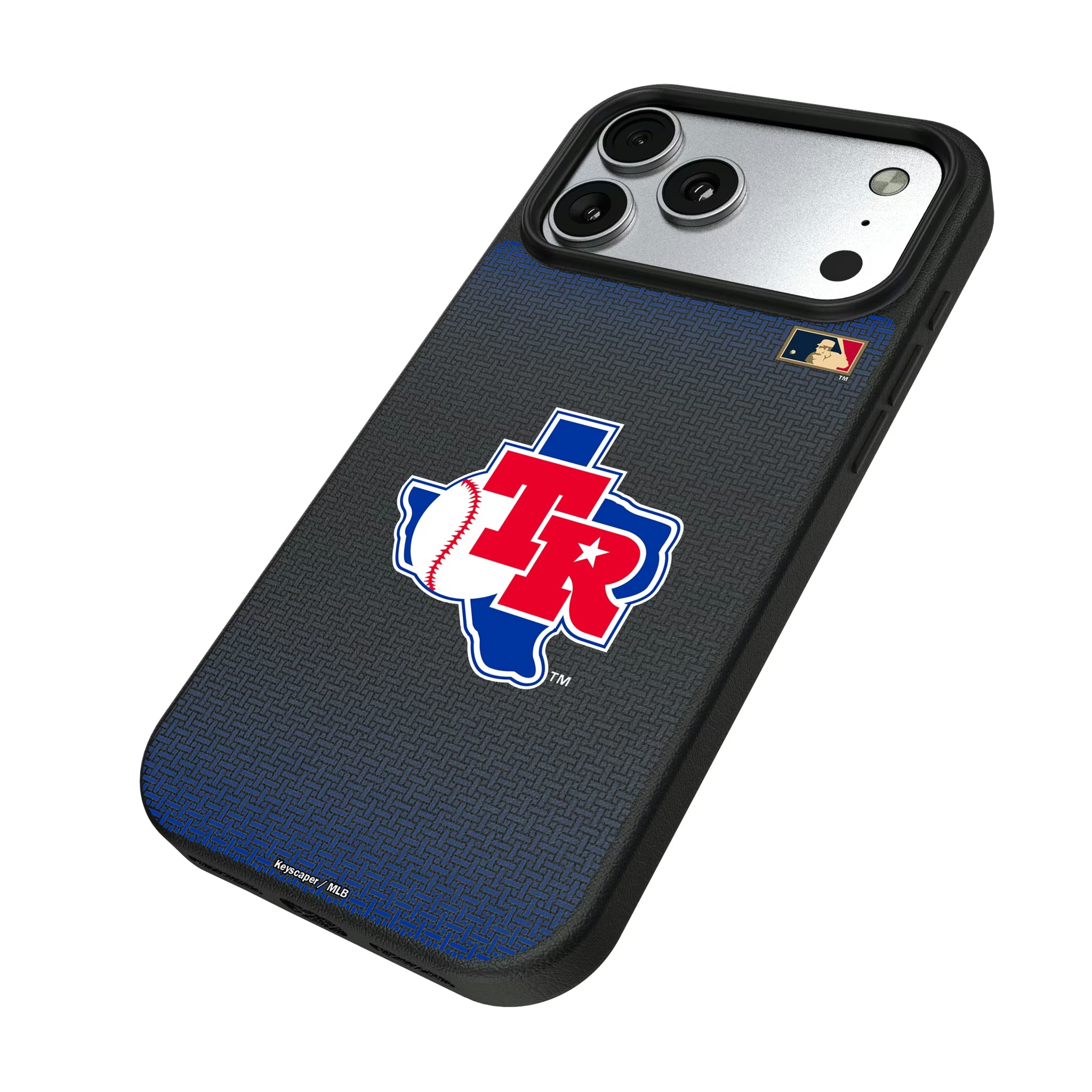 Texas Rangers 1981-1983 - Cooperstown Collection Linen iPhone MagSafe Compatible Phone Case for Apple iPhone - Isometric View#Device_iPhone 17 Pro Max