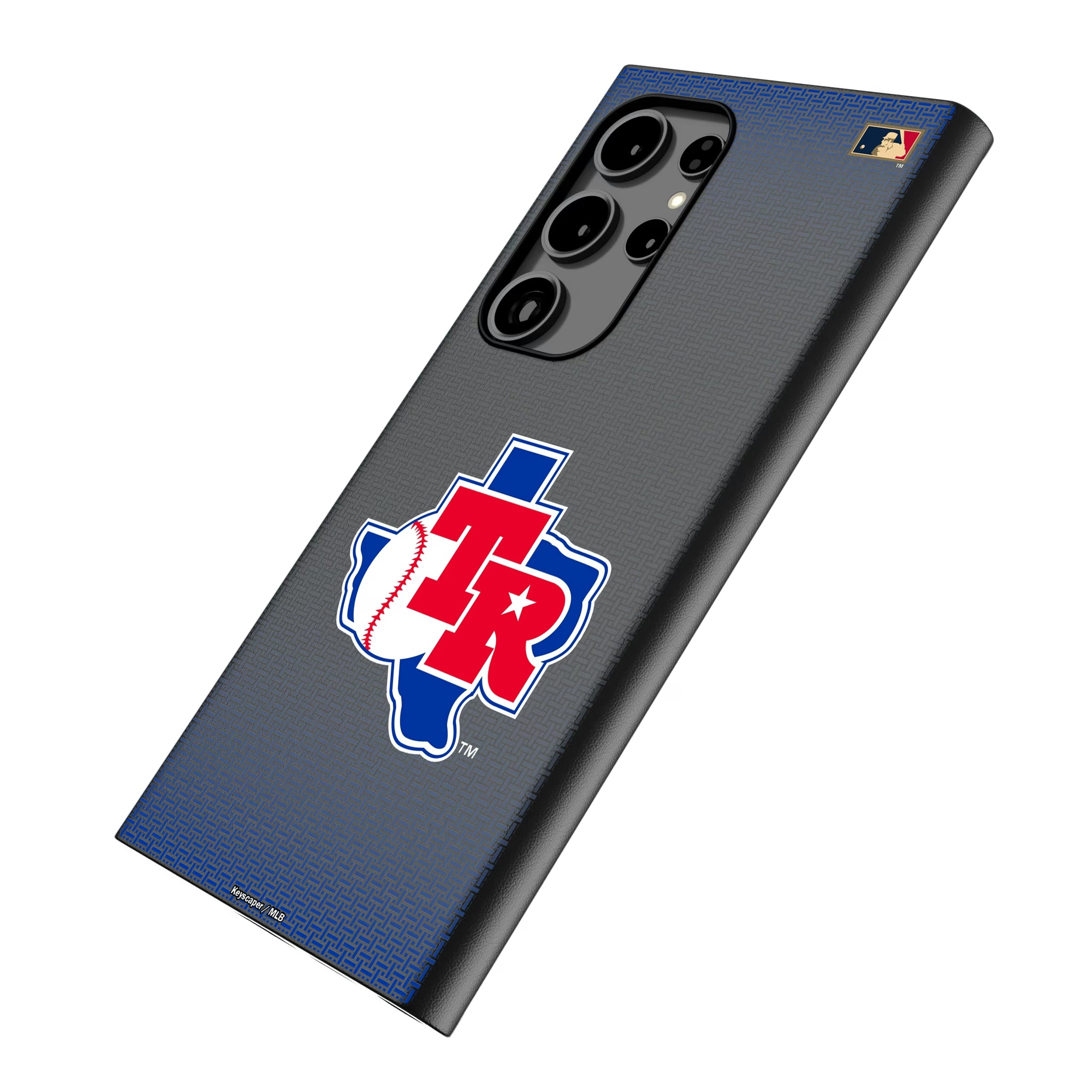 Texas Rangers 1981-1983 - Cooperstown Collection Linen Galaxy MagSafe Compatible Phone Case for Samsung Galaxy - Isometric View
