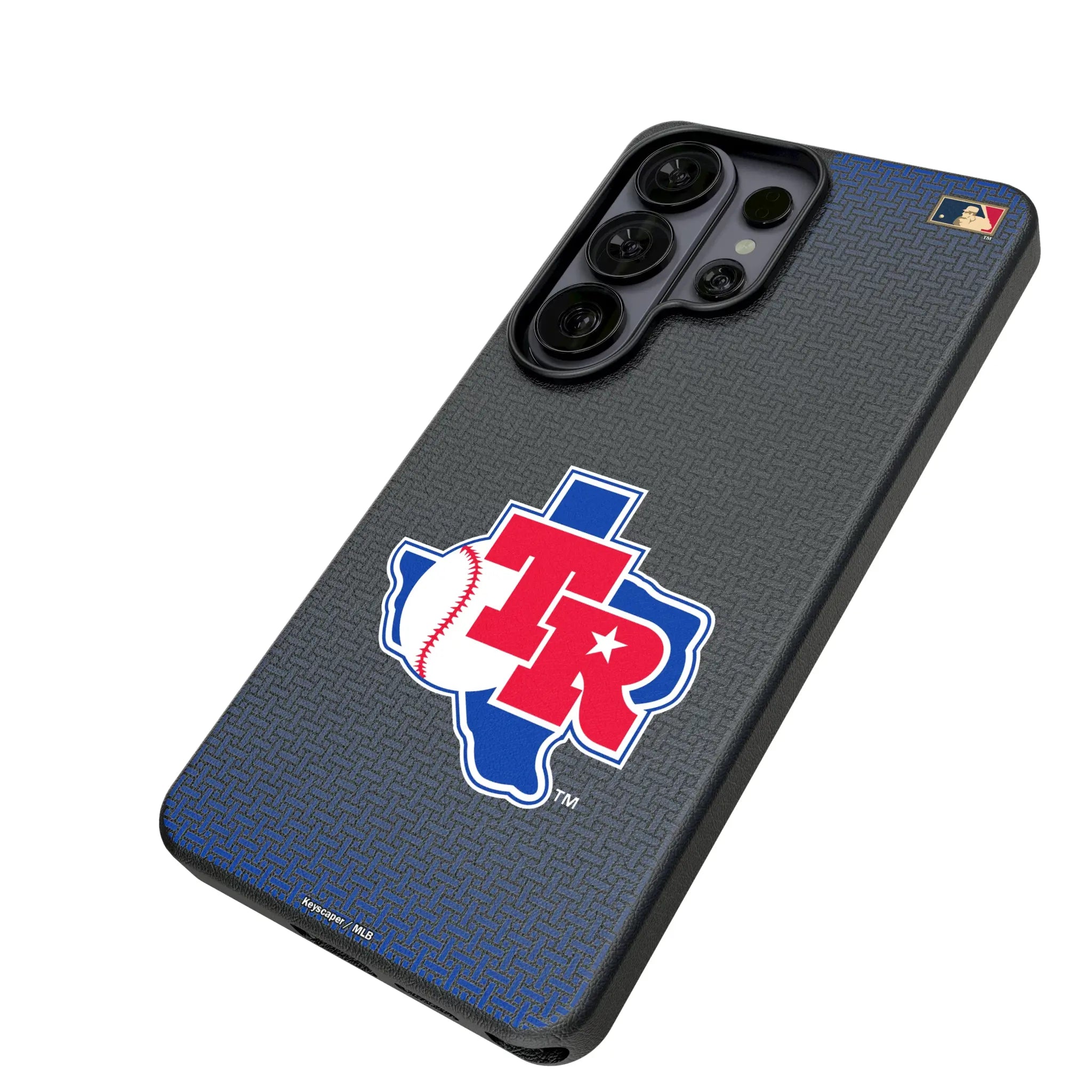 Texas Rangers 1981-1983 - Cooperstown Collection Linen Galaxy MagSafe Compatible Phone Case for Samsung Galaxy - Isometric View#Device_Galaxy S26 Ultra