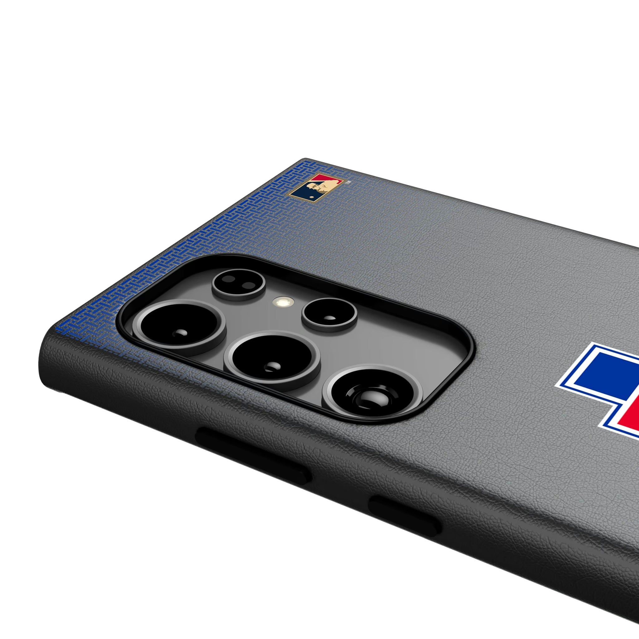 Texas Rangers 1981-1983 - Cooperstown Collection Linen Galaxy MagSafe Compatible Phone Case for Samsung Galaxy - Detail