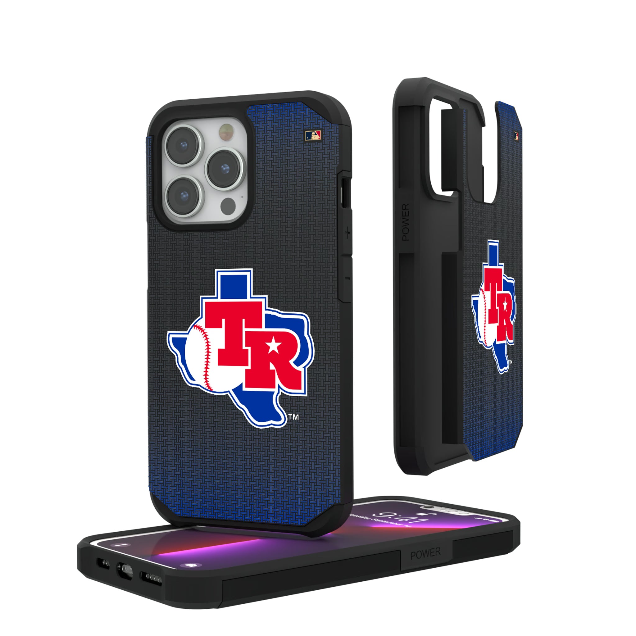 Texas Rangers 1981-1983 - Cooperstown Collection Linen iPhone Rugged Phone Case for Apple iPhone#Device_iPhone 13 Pro