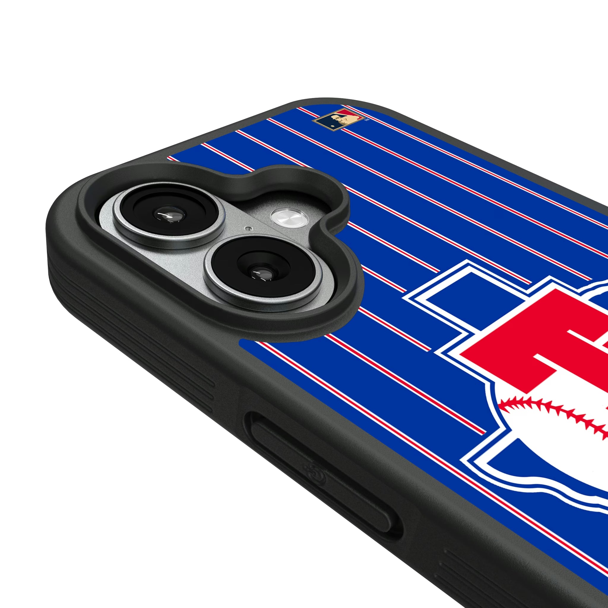 Texas Rangers 1981-1983 - Cooperstown Collection Pinstripe iPhone Bump Phone Case for Apple iPhone - Detail#Device_iPhone 17