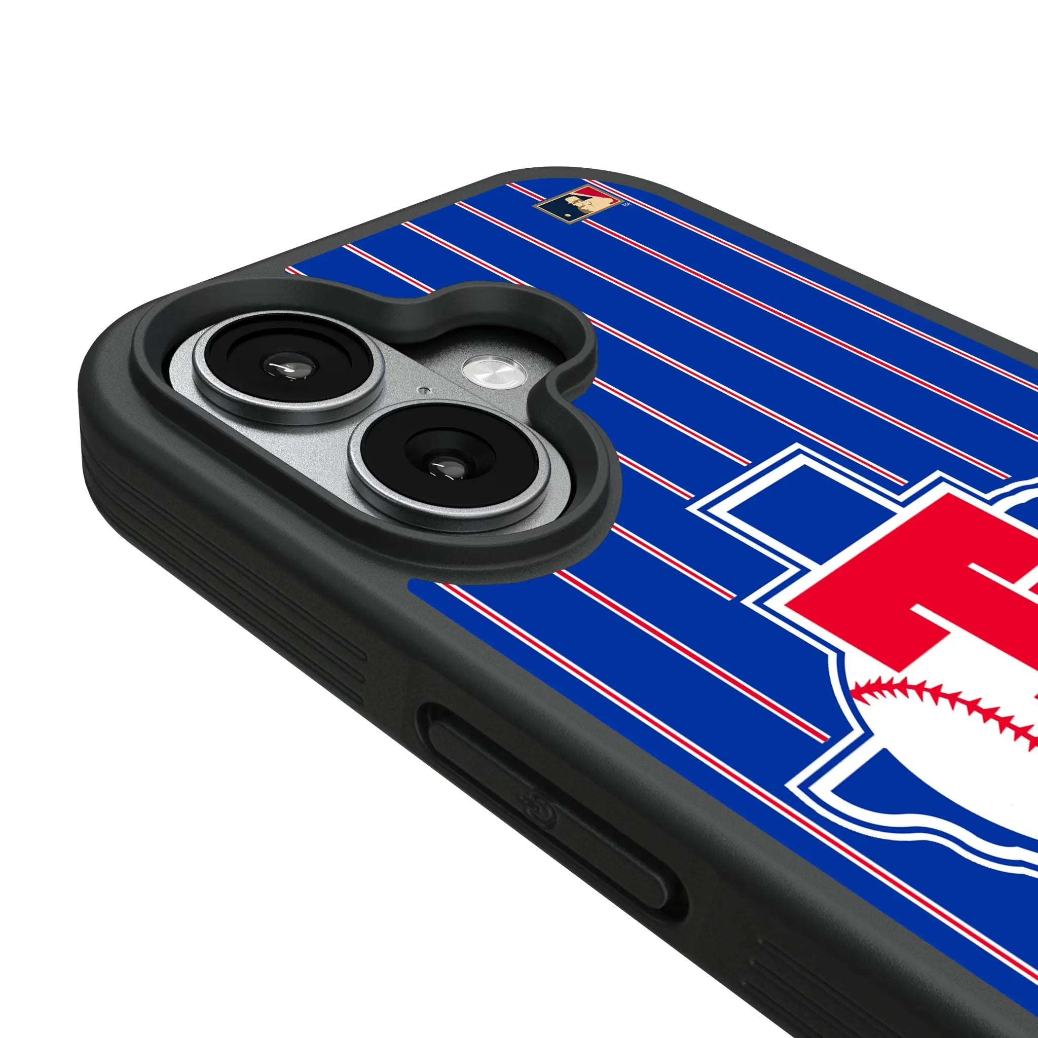 Texas Rangers 1981-1983 - Cooperstown Collection Pinstripe iPhone Bump Phone Case for Apple iPhone - Detail#Device_iPhone 17