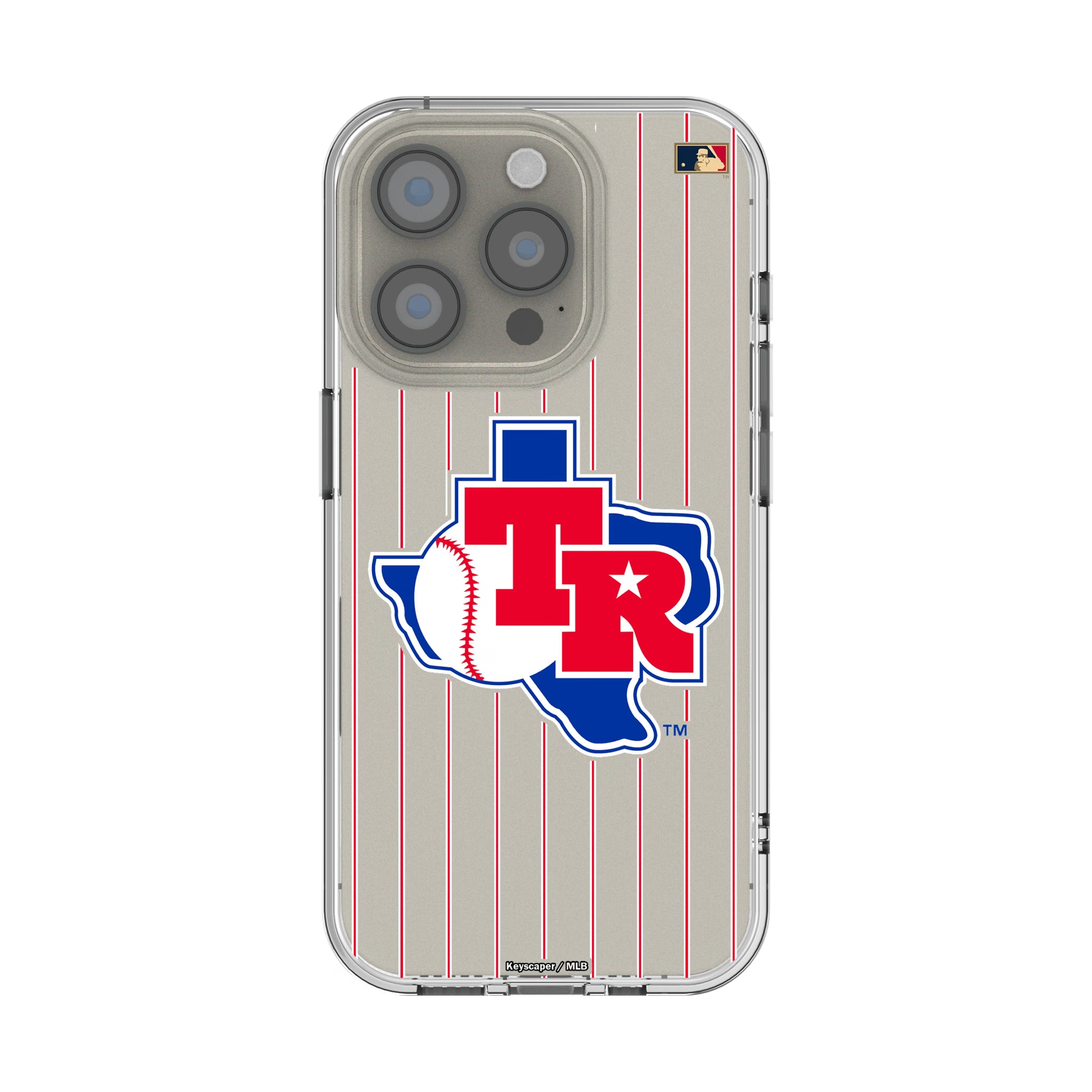 Texas Rangers 1981-1983 - Cooperstown Collection Pinstripe iPhone Clear Phone Case for Apple iPhone