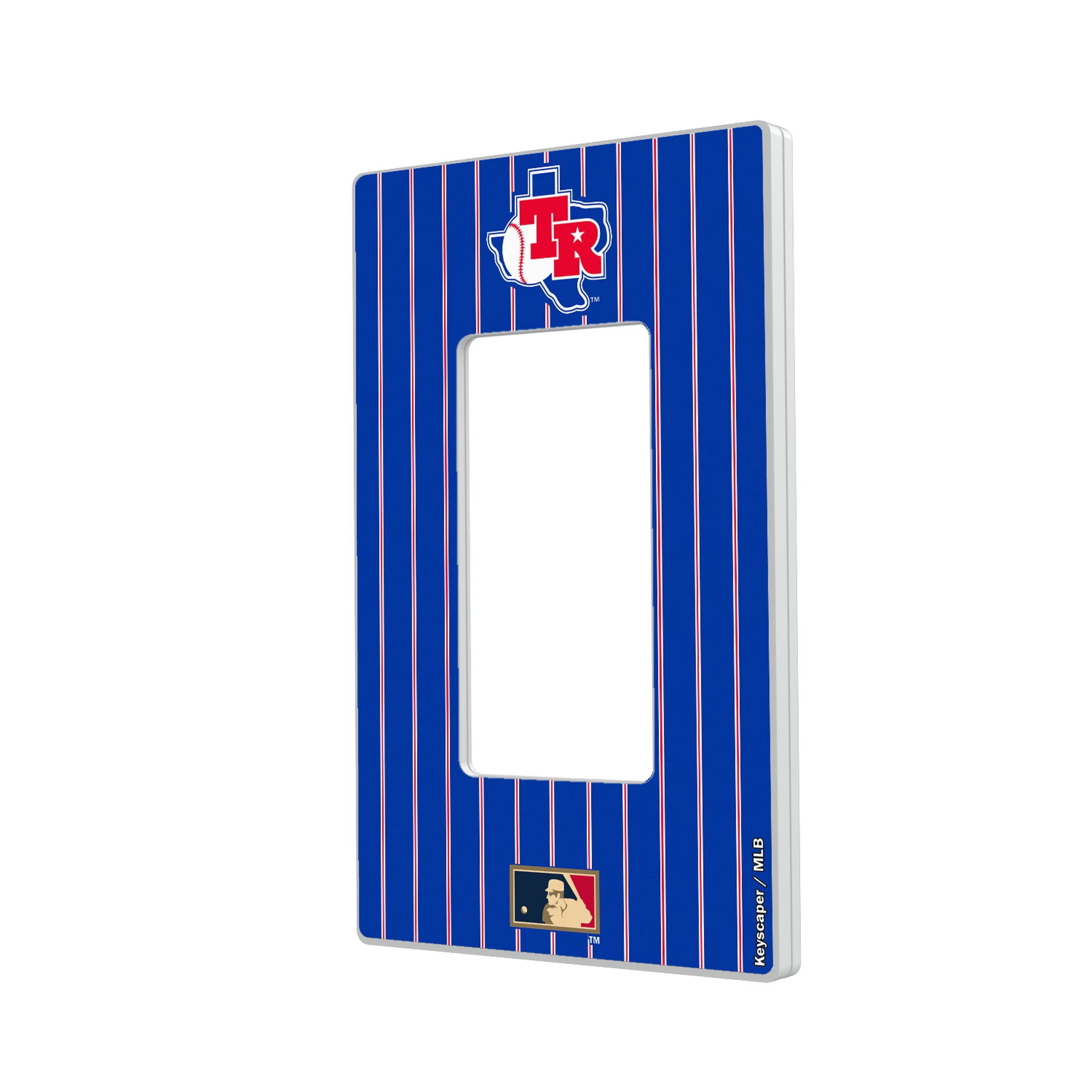 Texas Rangers 1981-1983 - Cooperstown Collection Pinstripe Hidden-Screw Light Switch Plate#Style_Single Rocker