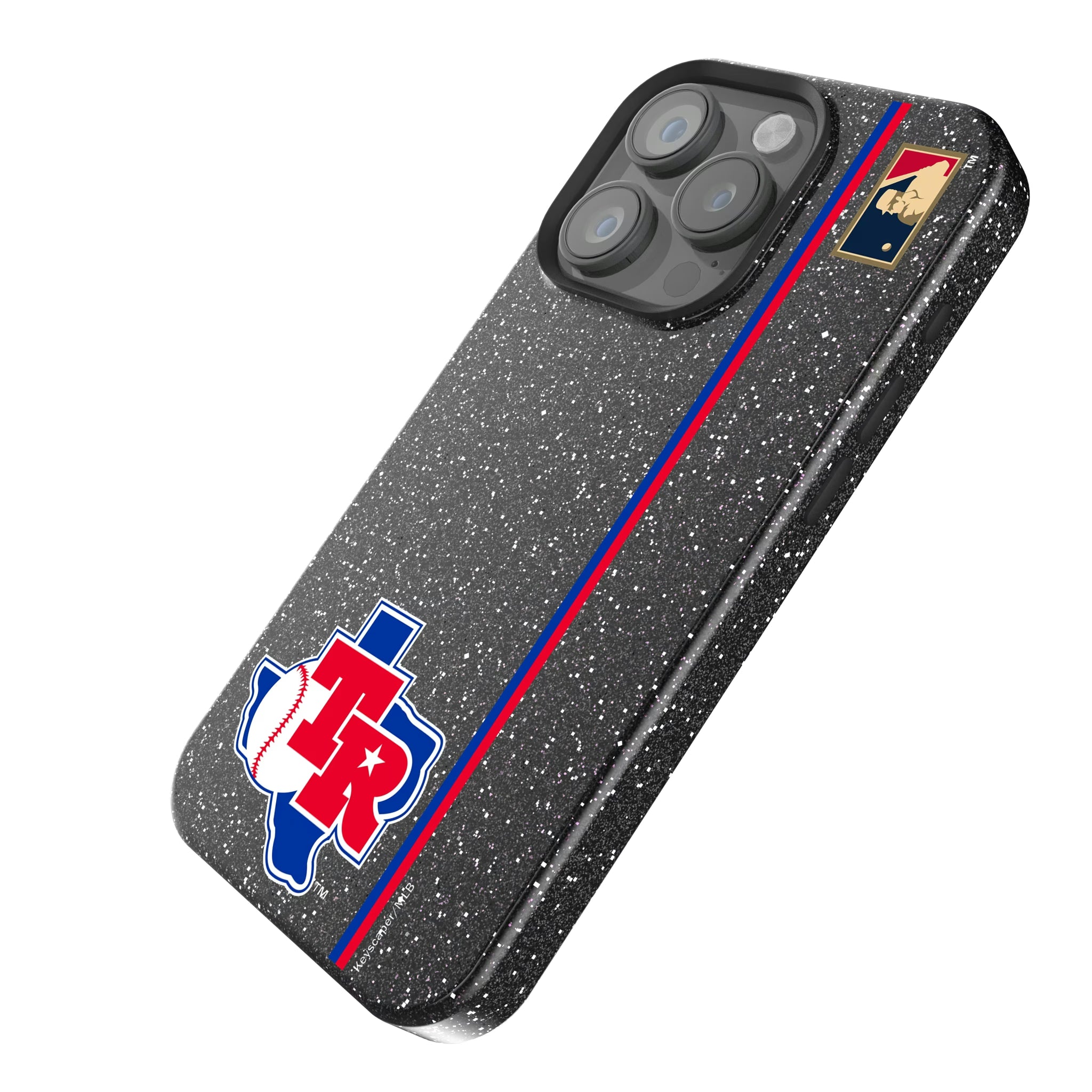 Texas Rangers 1981-1983 - Cooperstown Collection Sidebar iPhone Bling Phone Case for Apple iPhone - Isometric View
