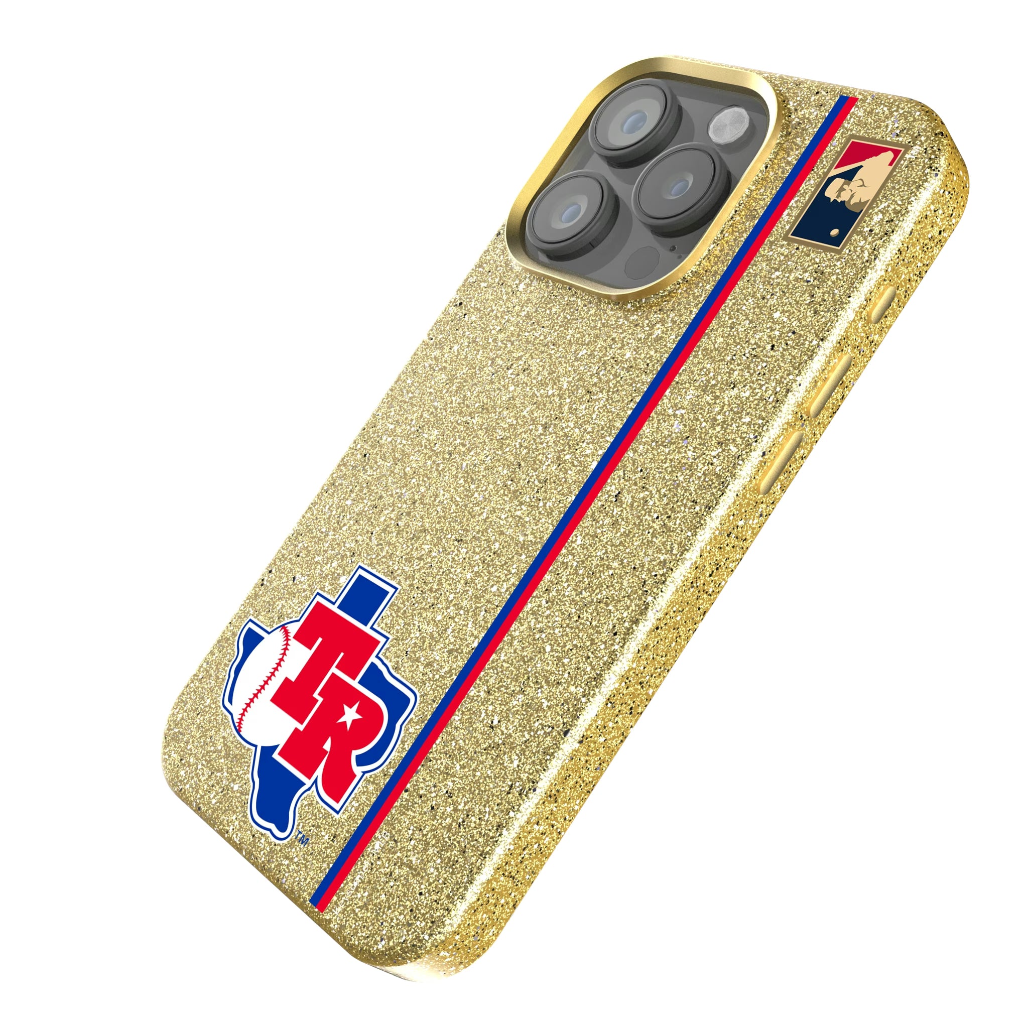 Texas Rangers 1981-1983 - Cooperstown Collection Sidebar iPhone Bling Phone Case for Apple iPhone - Isometric View
