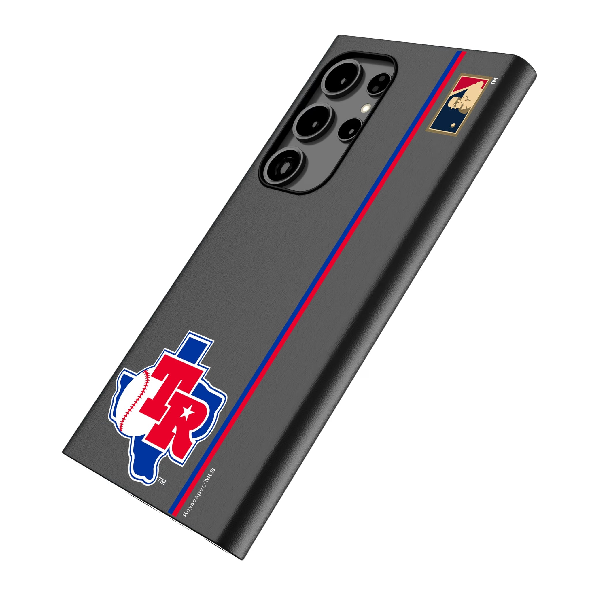Texas Rangers 1981-1983 - Cooperstown Collection Sidebar Galaxy MagSafe Compatible Phone Case for Samsung Galaxy - Isometric View