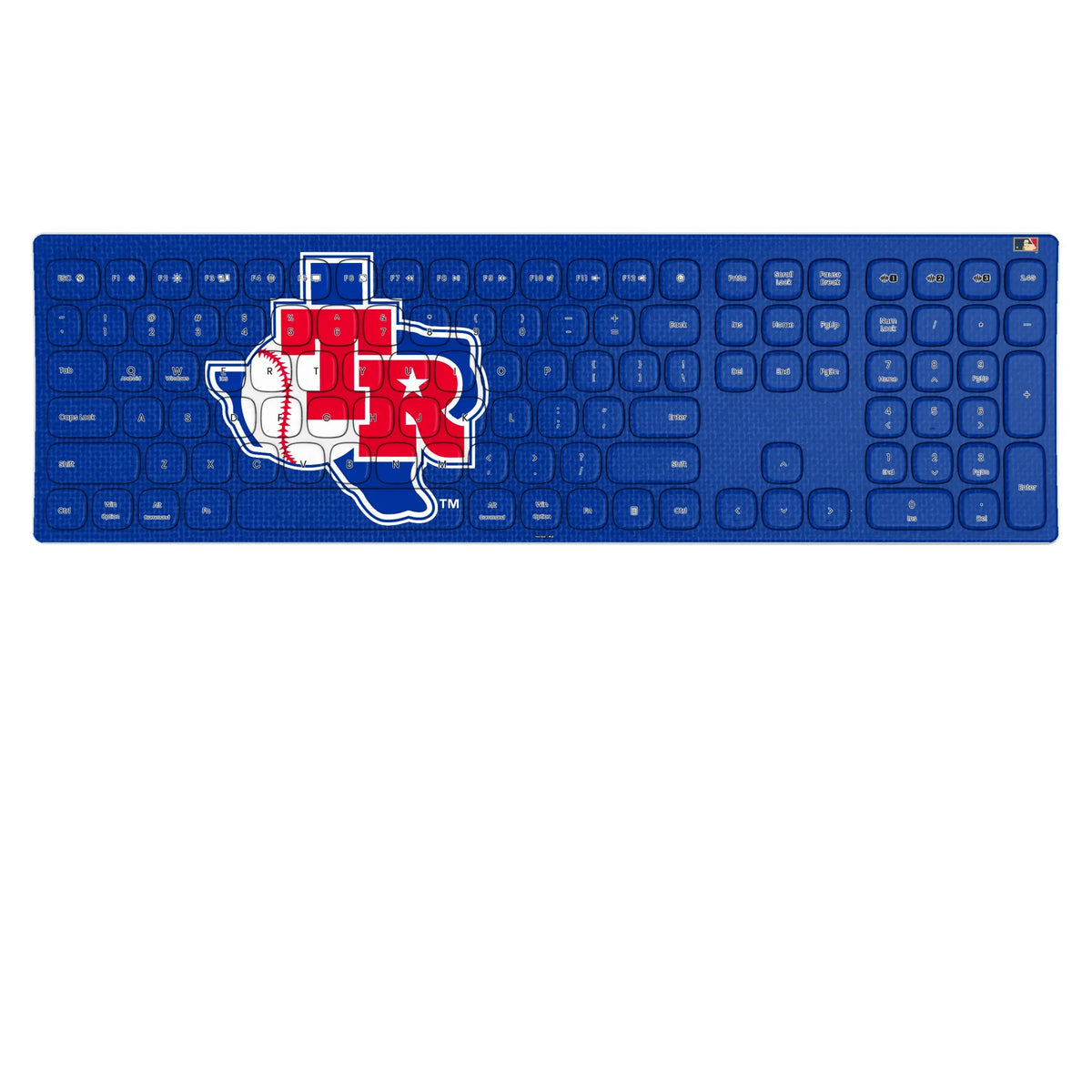 Texas Rangers 1981-1983 - Cooperstown Collection Solid KKB605 Curved Wireless Keyboard