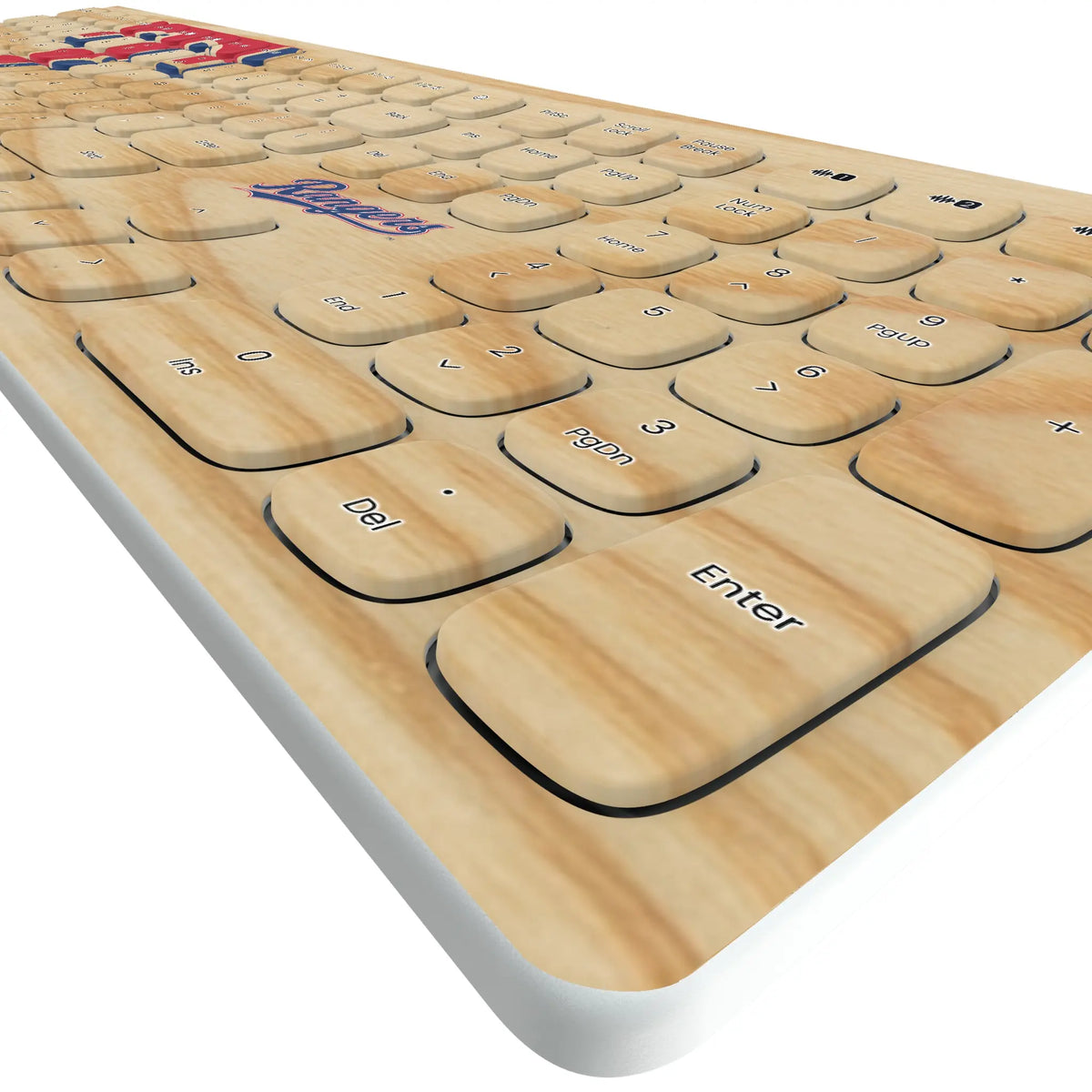 Texas Rangers Baseball Bat KKB605 Curved Wireless Keyboard - Detail