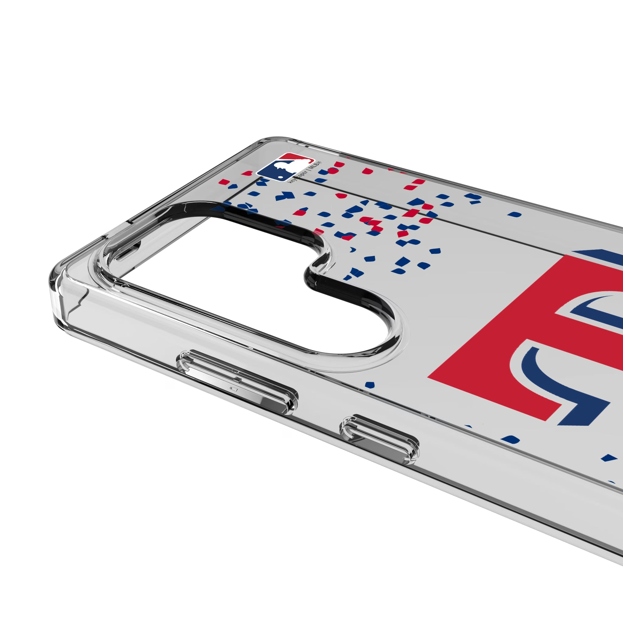 Texas Rangers Confetti Galaxy Clear Phone Case for Samsung Galaxy - Detail