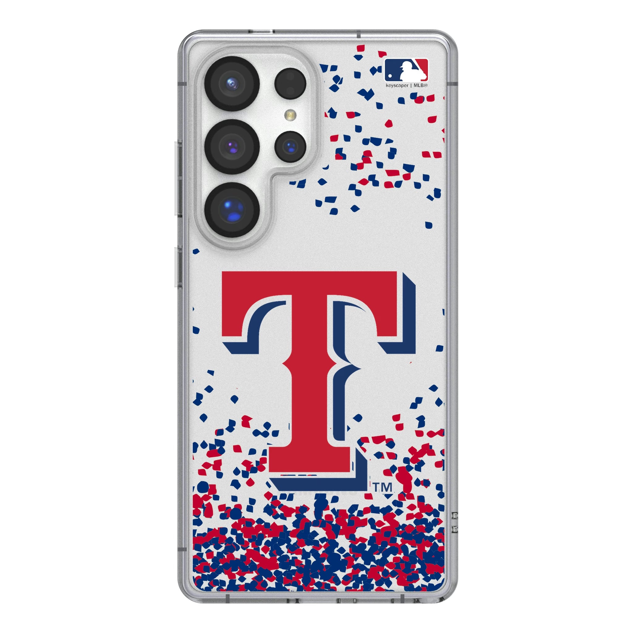 Texas Rangers Confetti Galaxy Clear Phone Case for Samsung Galaxy