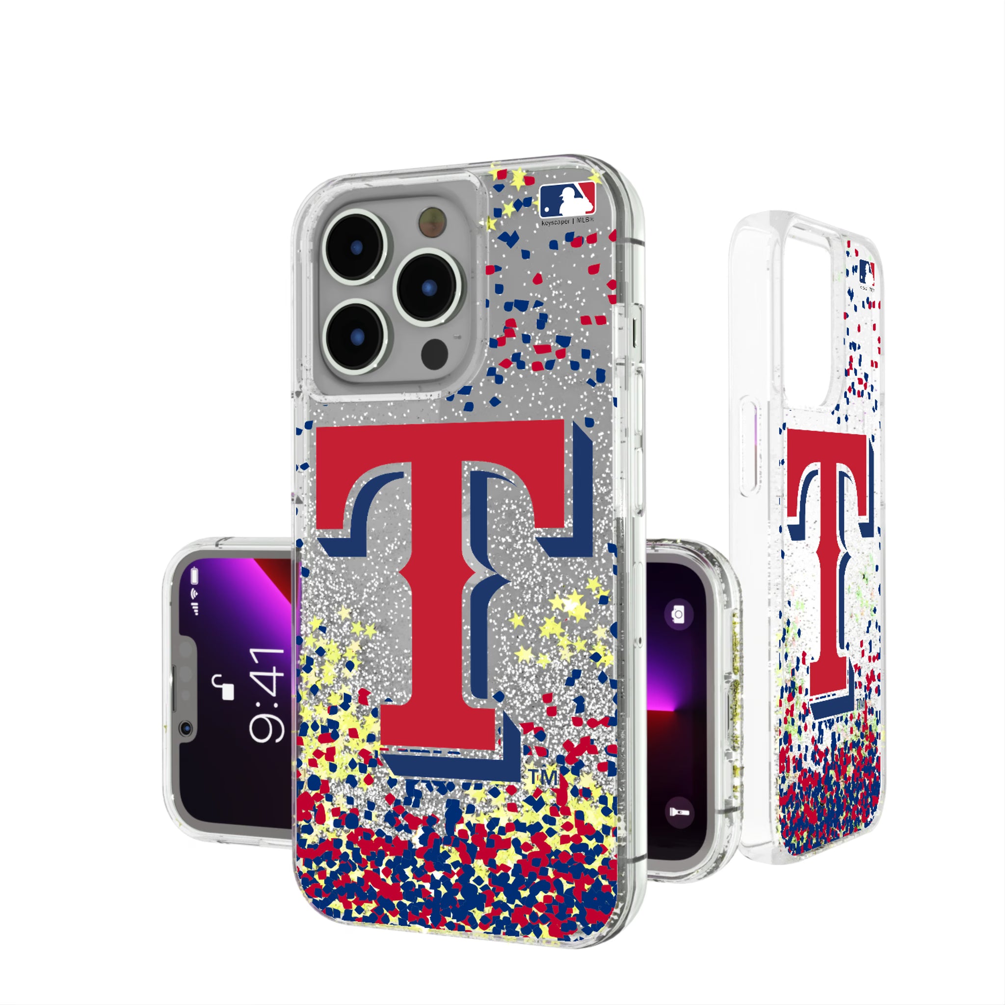 Texas Rangers Confetti iPhone Glitter Phone Case for Apple iPhone