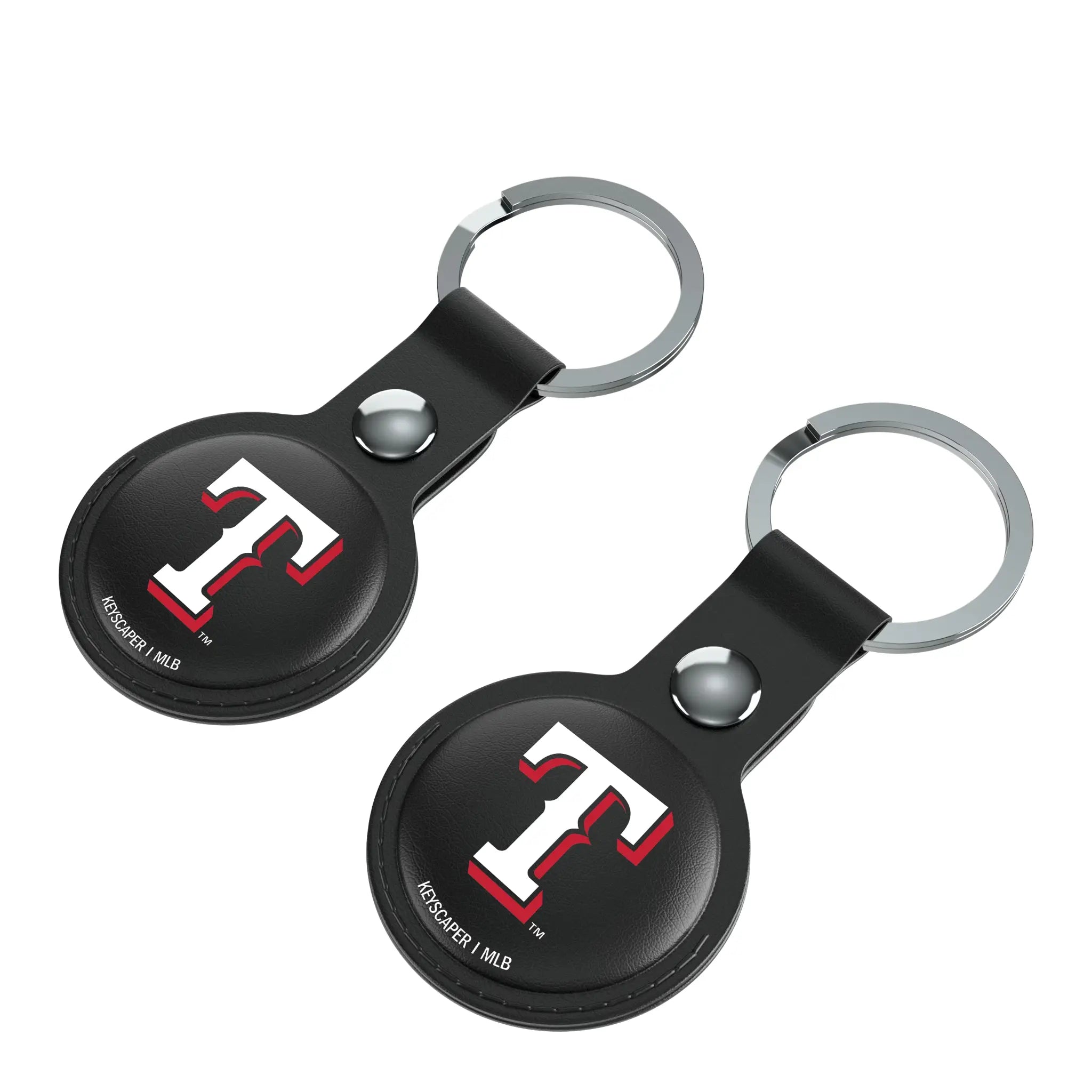 Texas Rangers Insignia AirTag Black Airtag Holder 2-Pack - Isometric View