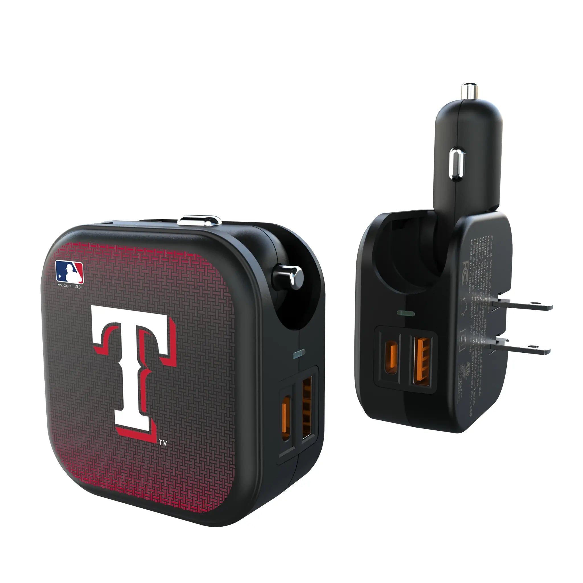 Texas Rangers Linen 2 in 1 USB A/C Charger