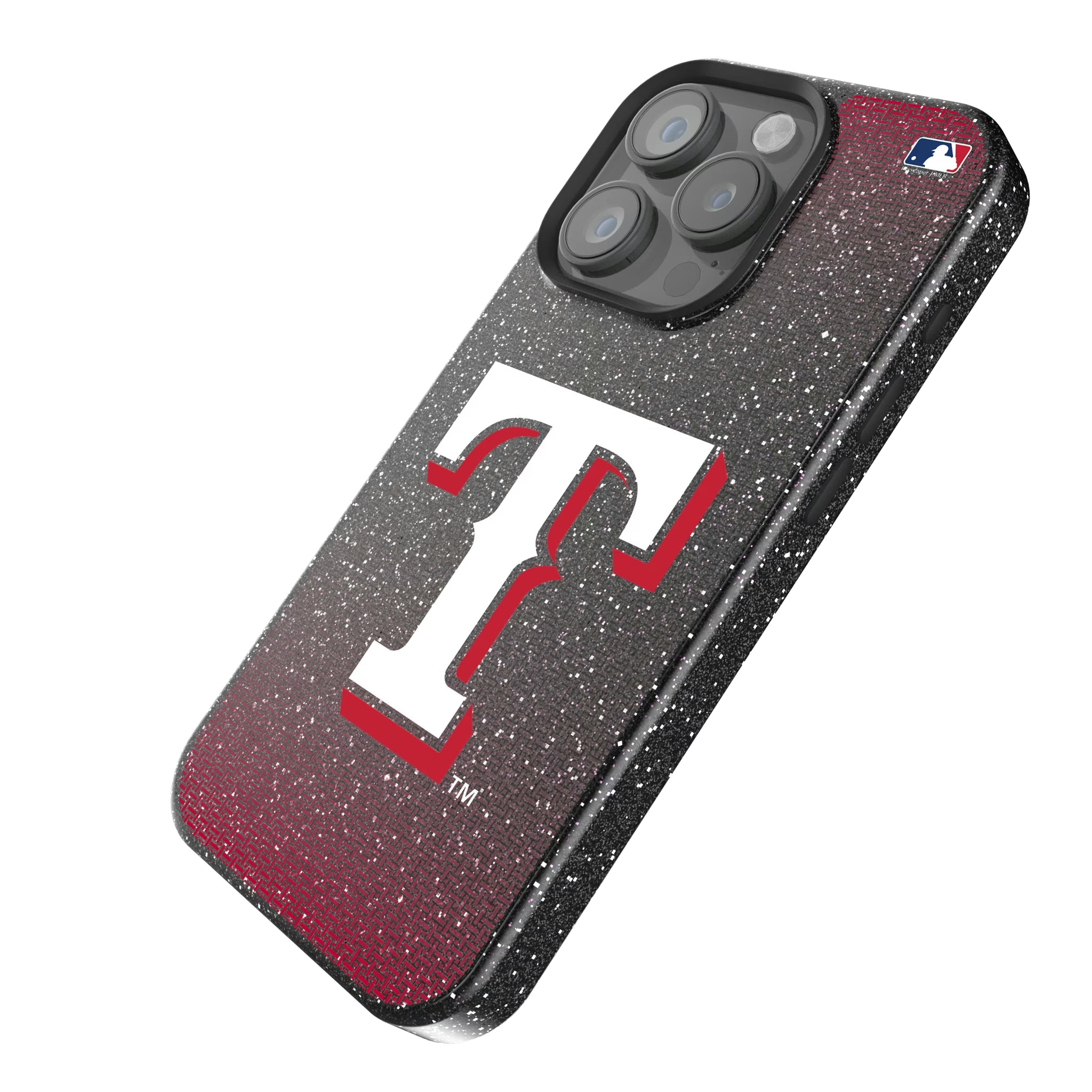 Texas Rangers Linen iPhone Bling Phone Case for Apple iPhone - Isometric View