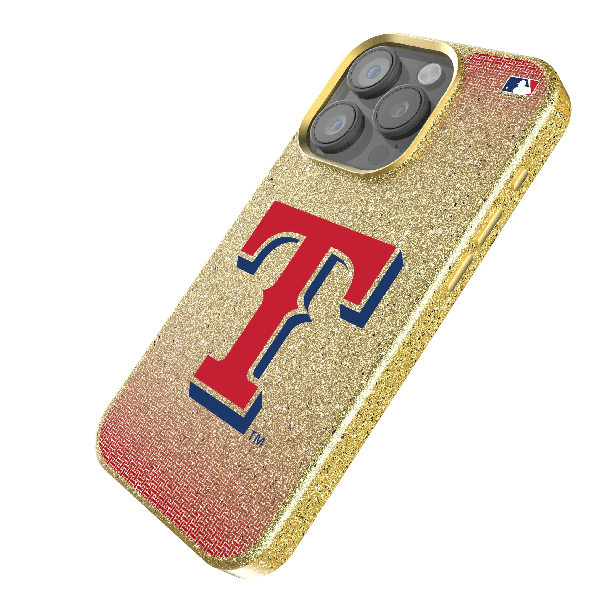 Texas Rangers Linen iPhone Bling Phone Case for Apple iPhone - Isometric View