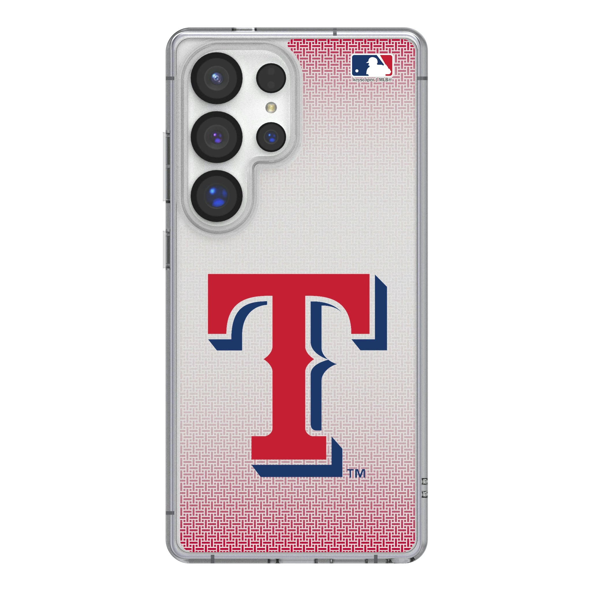 Texas Rangers Linen Galaxy Clear Phone Case for Samsung Galaxy
