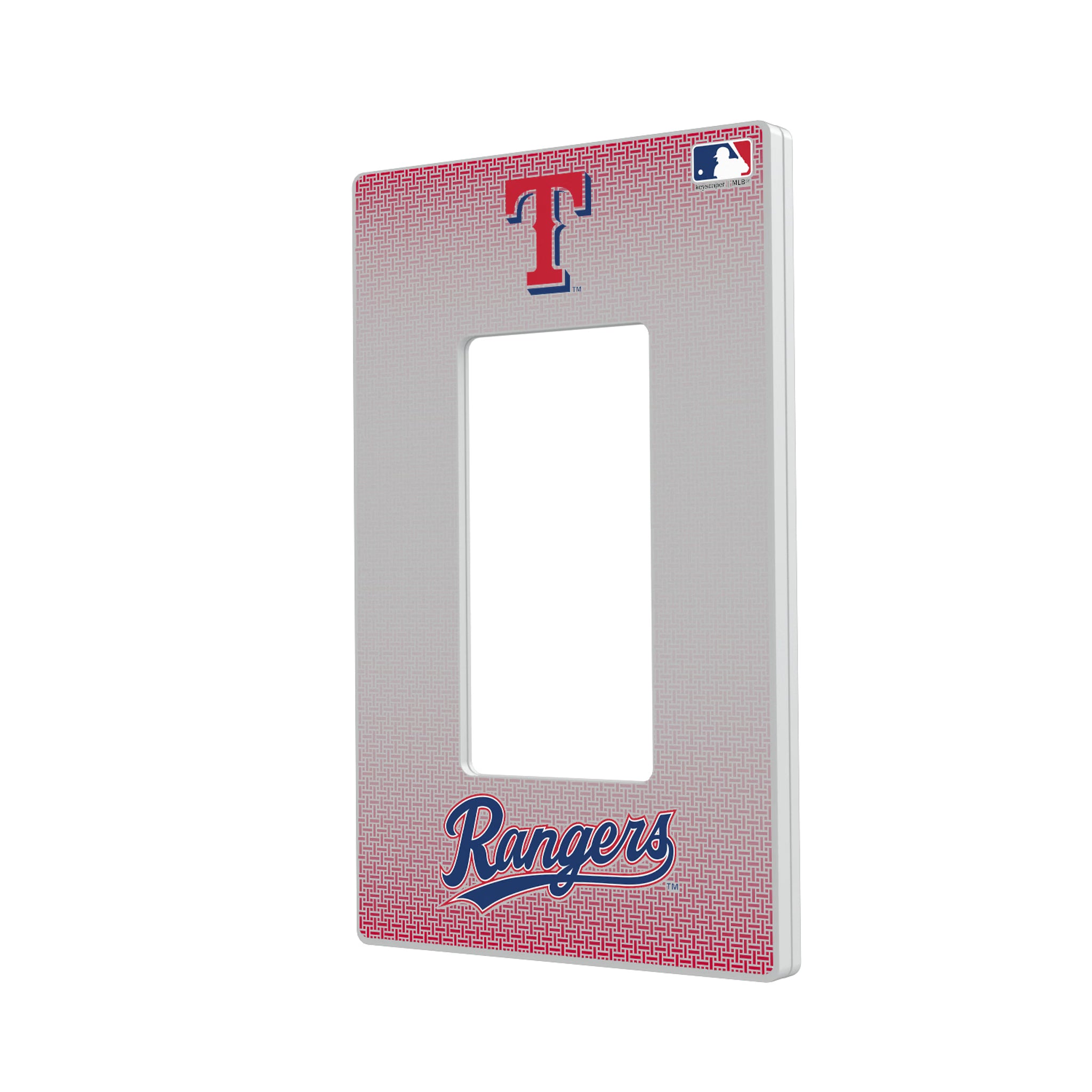 Texas Rangers Linen Hidden-Screw Light Switch Plate#Style_Single Rocker