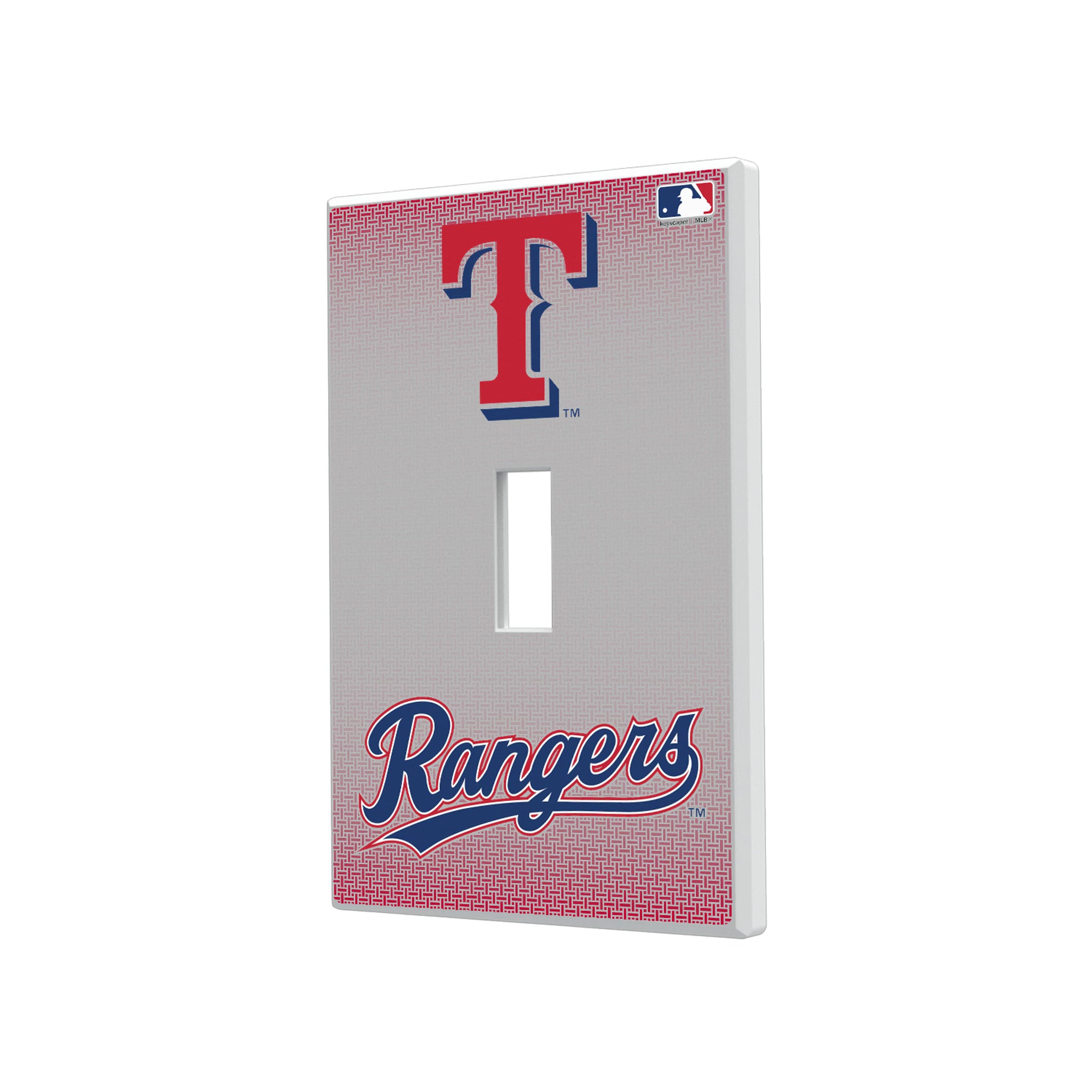 Texas Rangers Linen Hidden-Screw Light Switch Plate#Style_Single Toggle