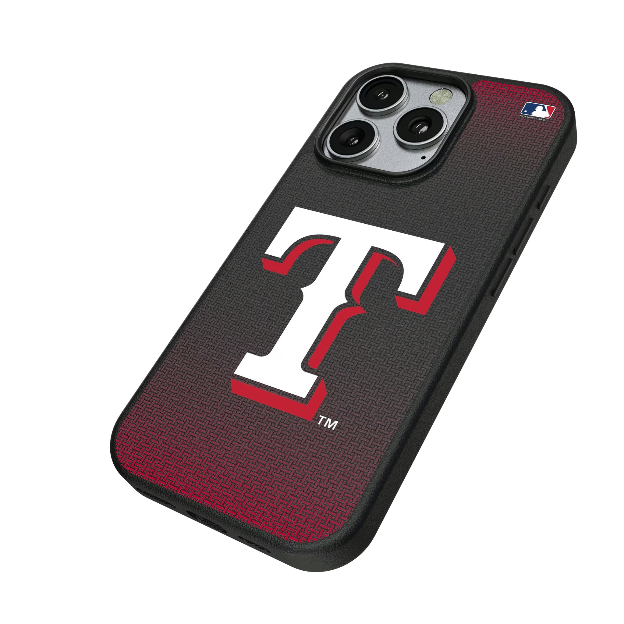 Texas Rangers Linen iPhone MagSafe Compatible Phone Case for Apple iPhone - Isometric View