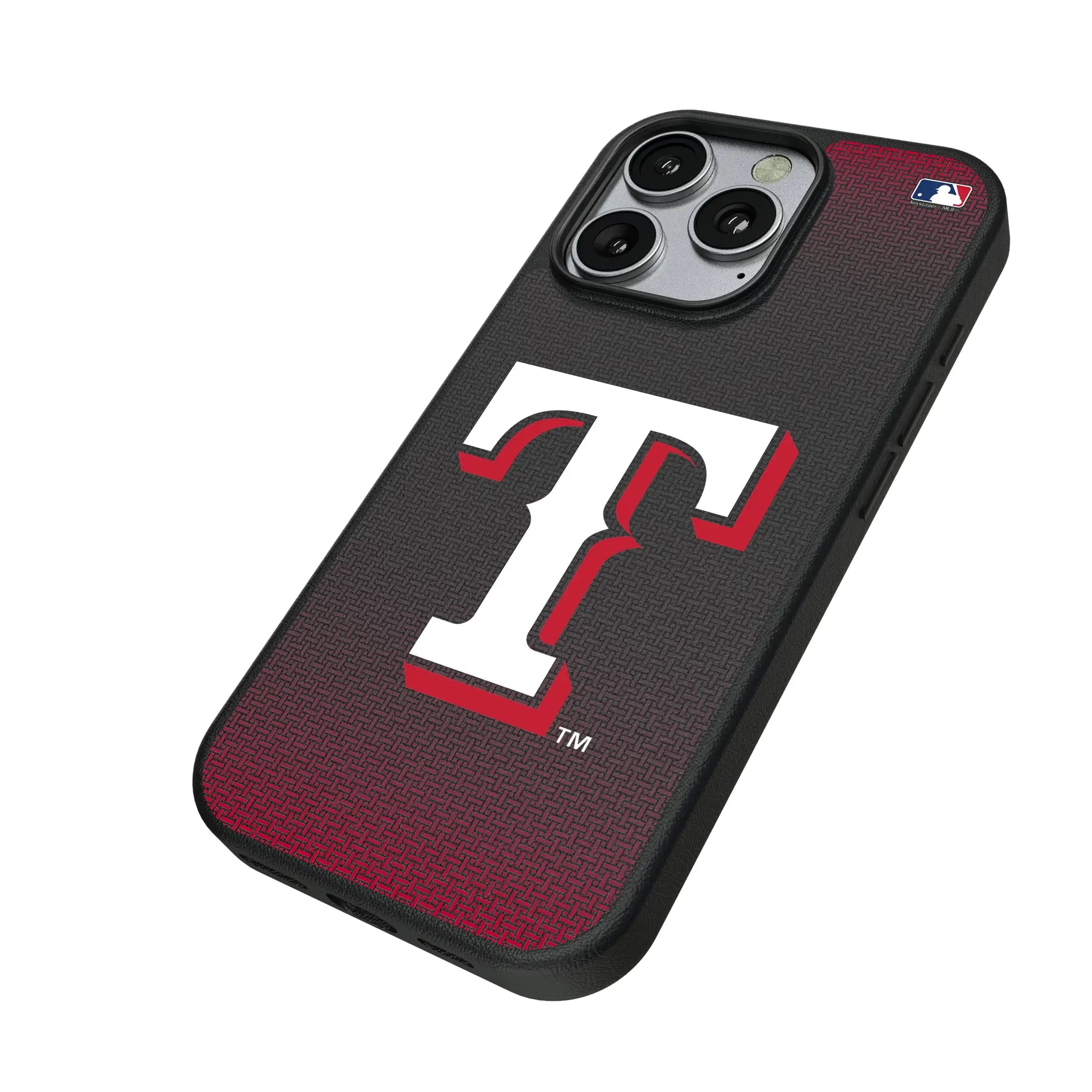 Texas Rangers Linen iPhone MagSafe Compatible Phone Case for Apple iPhone - Isometric View