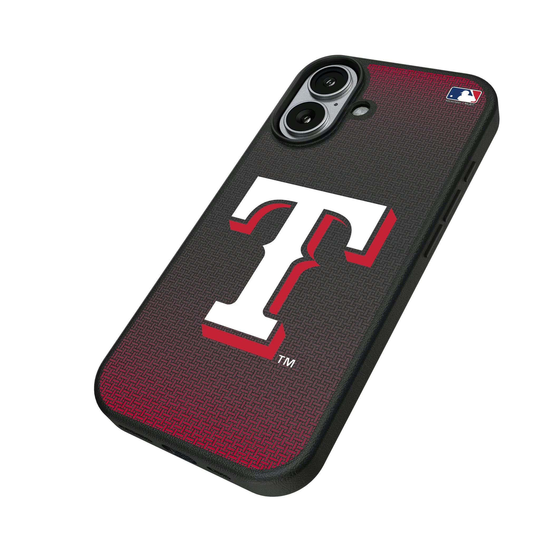 Texas Rangers Linen iPhone MagSafe Compatible Phone Case for Apple iPhone - Isometric View#Device_iPhone 17