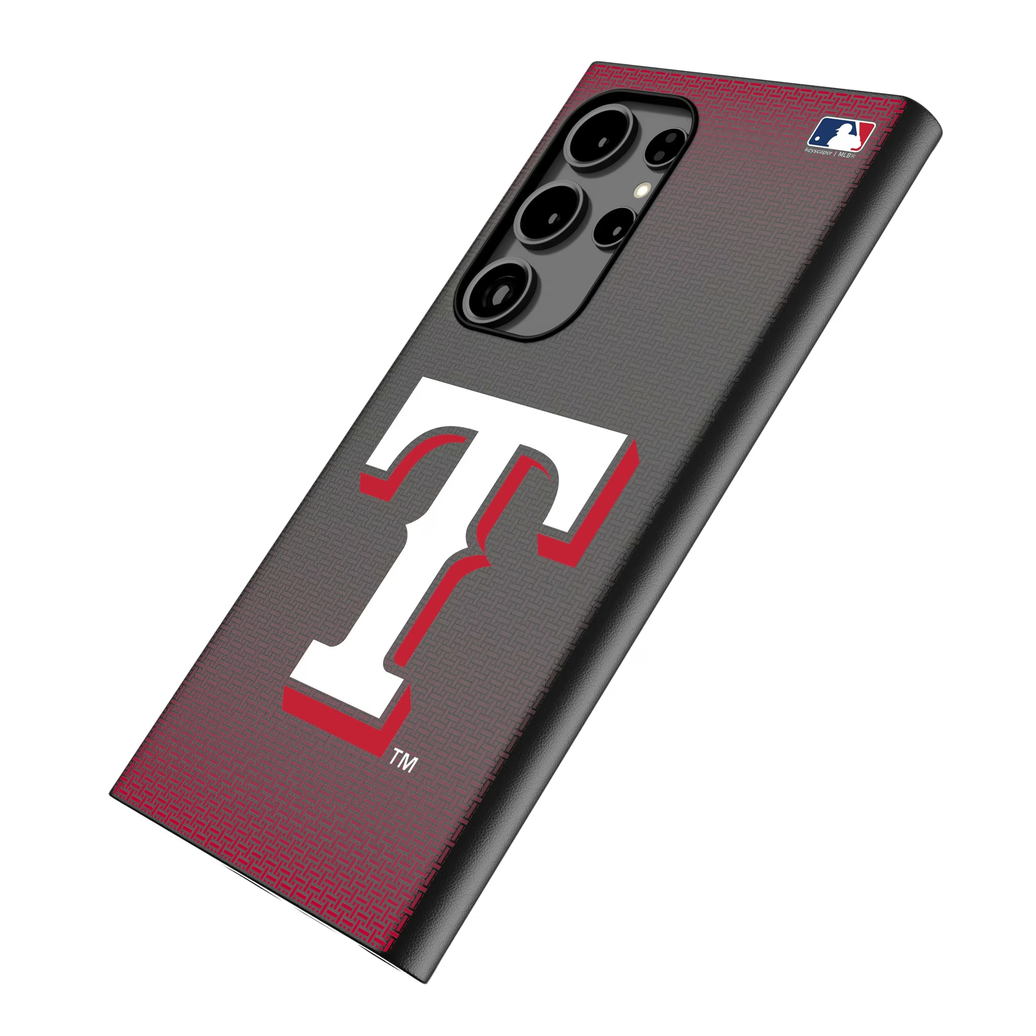 Texas Rangers Linen Galaxy MagSafe Compatible Phone Case for Samsung Galaxy - Isometric View