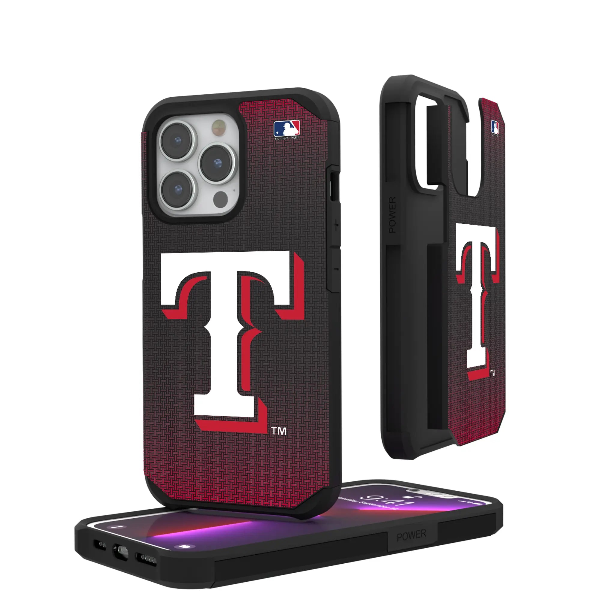 Texas Rangers Linen iPhone Rugged Phone Case for Apple iPhone
