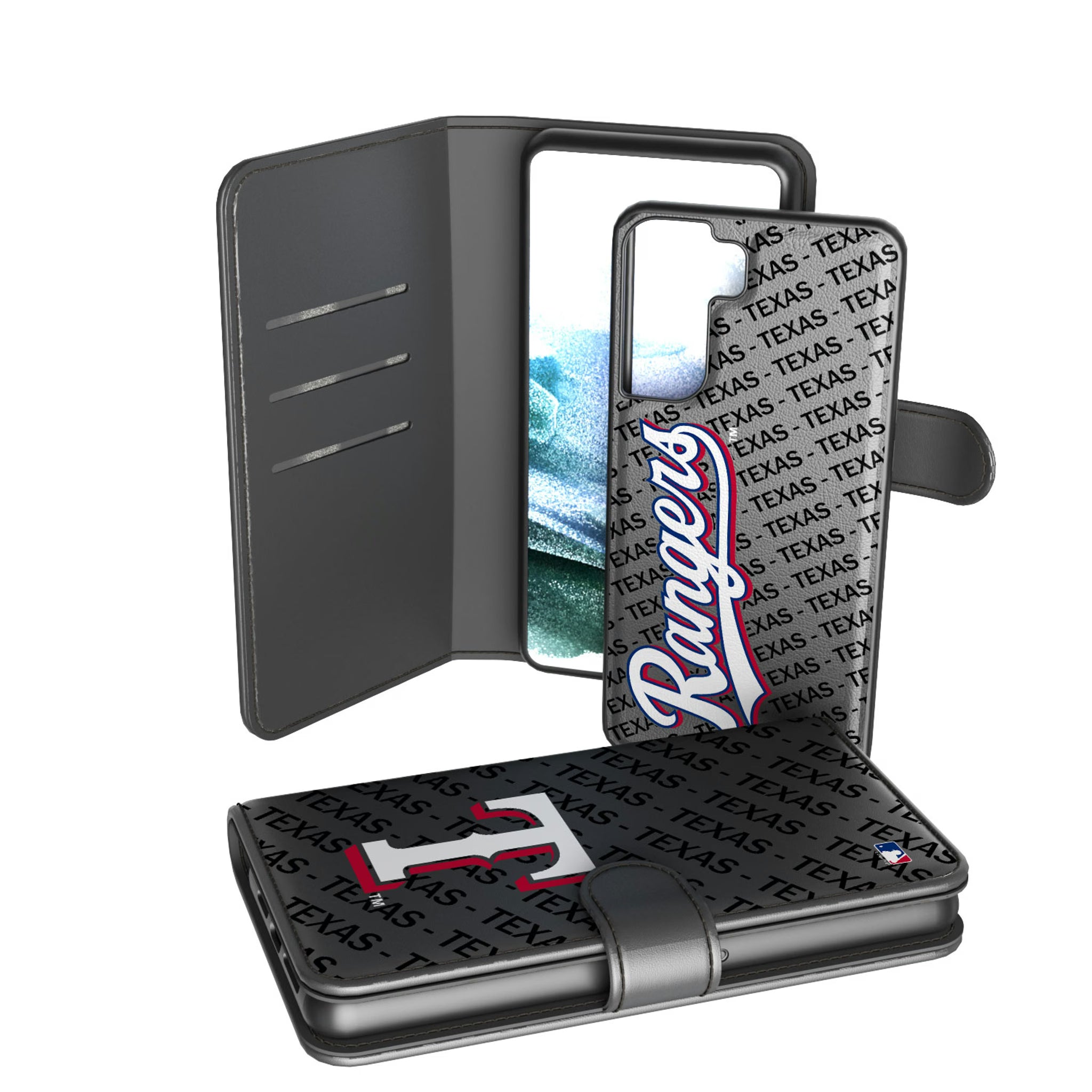 Texas Rangers Monocolor Tilt Galaxy Wallet Phone Case for Samsung Galaxy