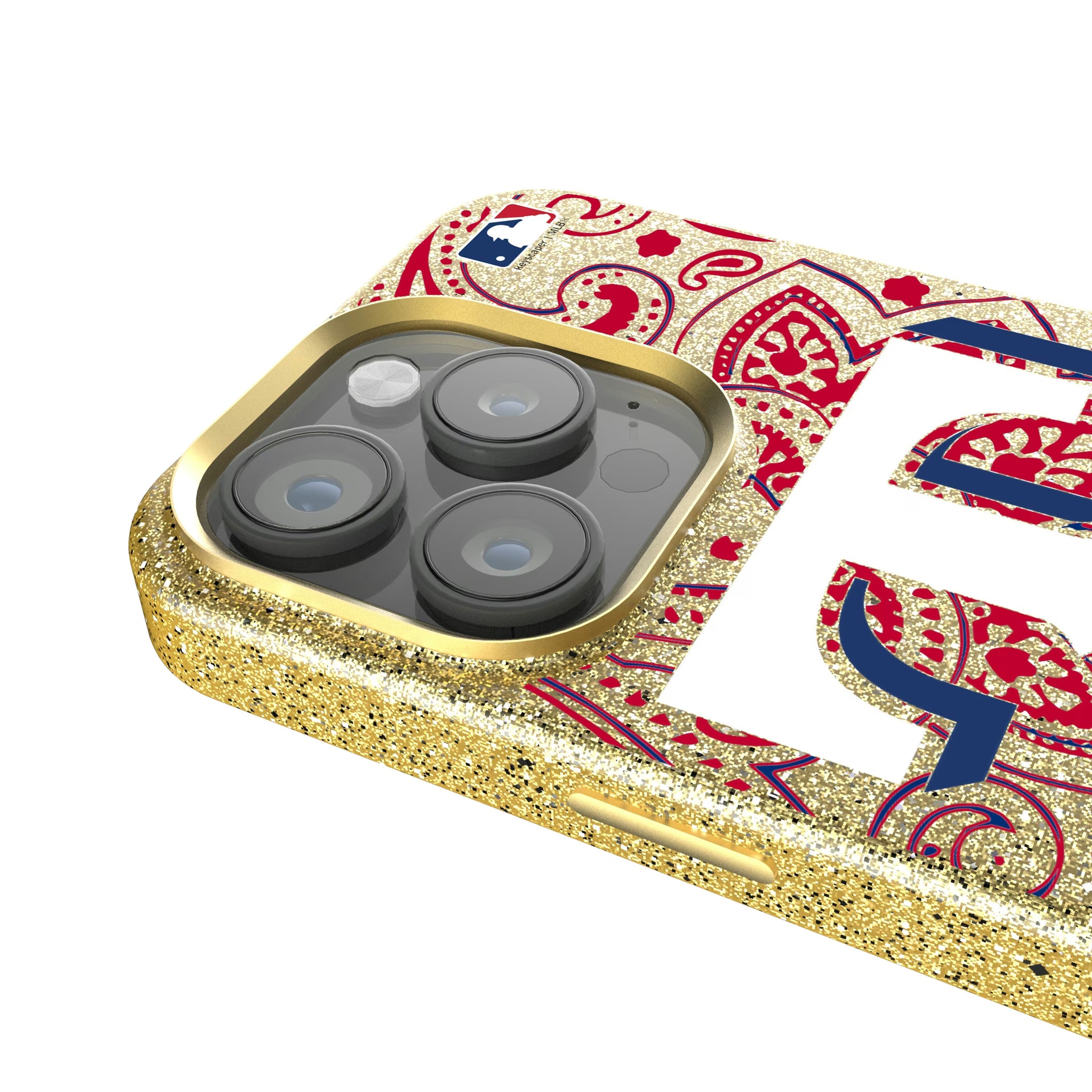 Texas Rangers Paisley iPhone Bling Phone Case for Apple iPhone - Detail