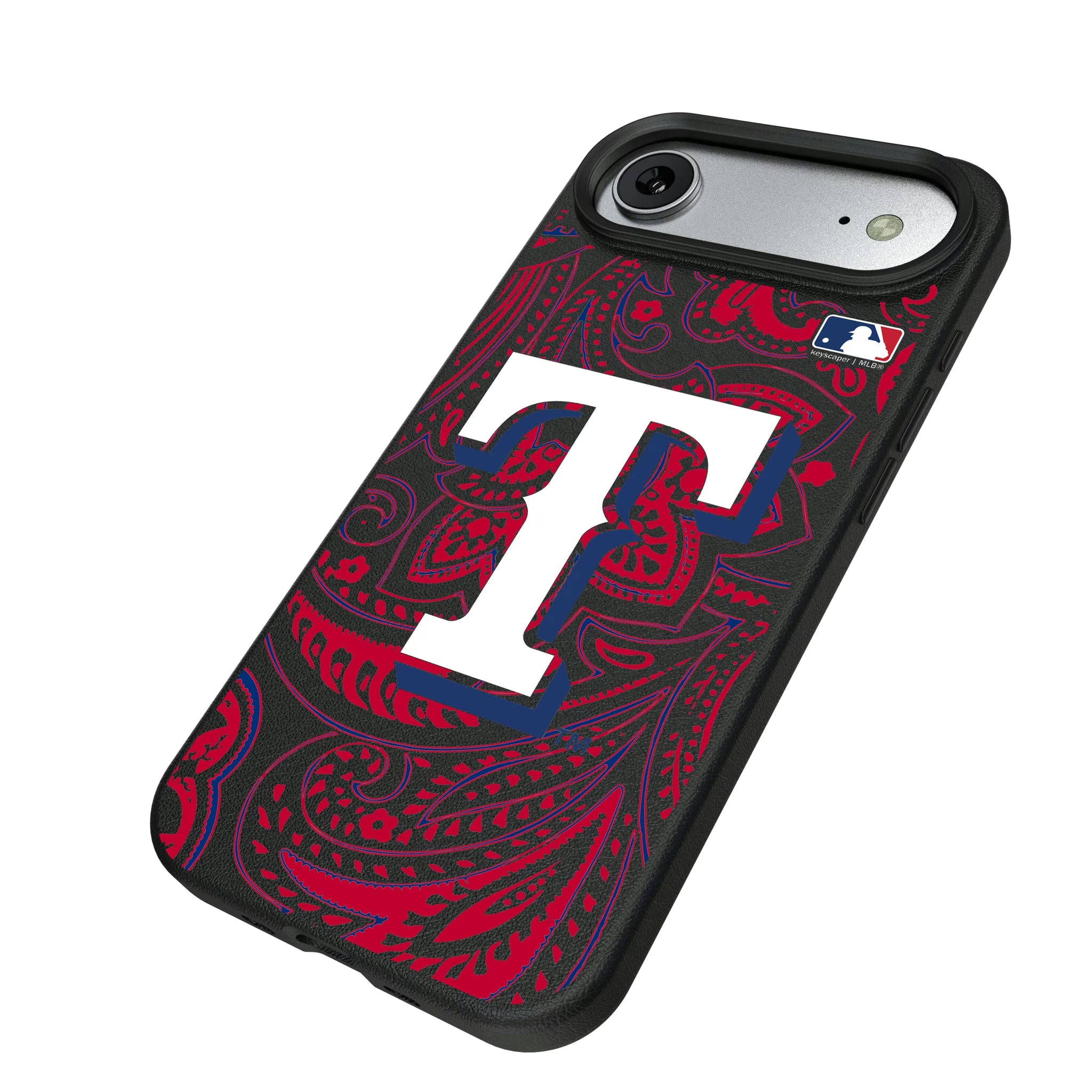Texas Rangers Paisley iPhone MagSafe Compatible Phone Case for Apple iPhone - Isometric View#Device_iPhone Air