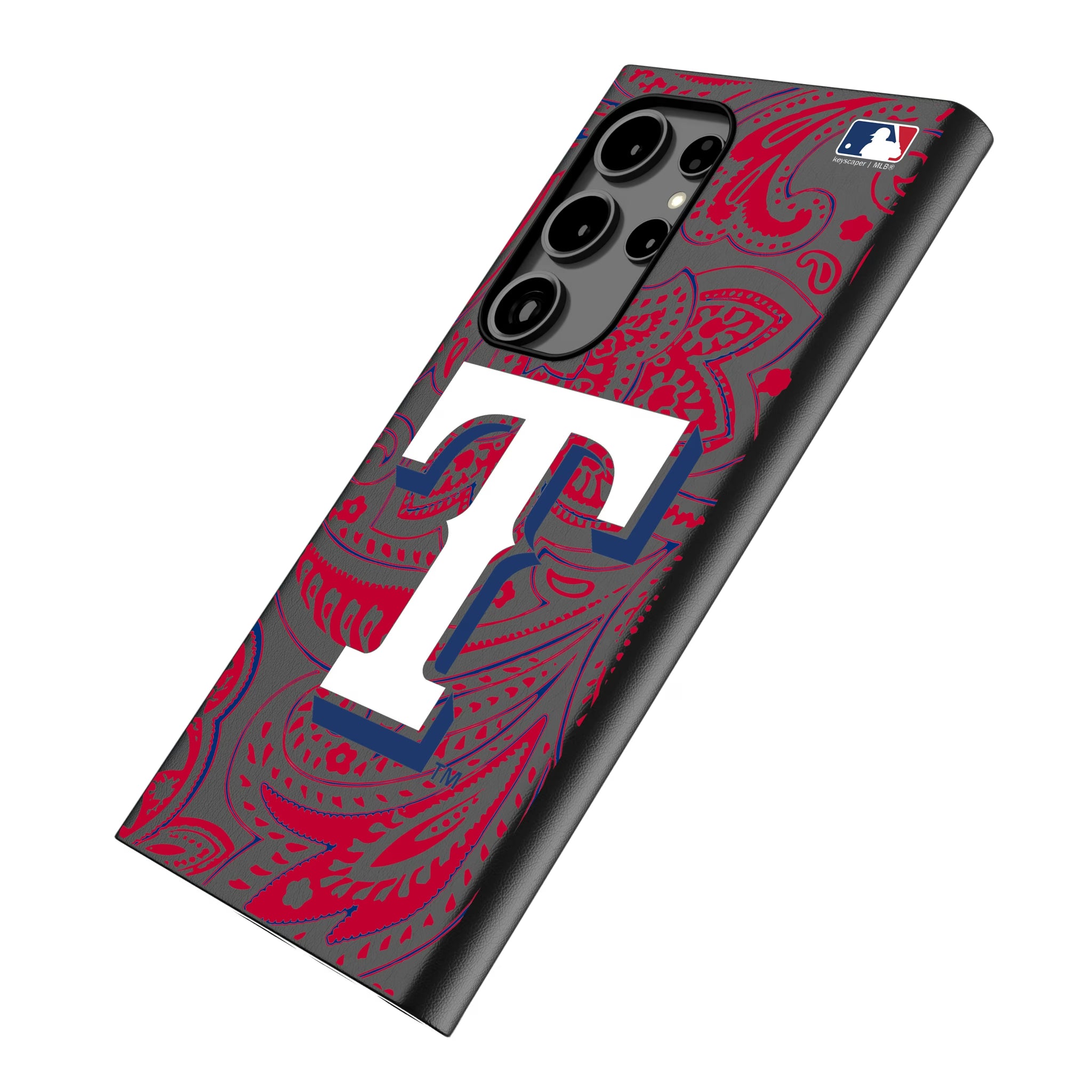 Texas Rangers Paisley Galaxy MagSafe Compatible Phone Case for Samsung Galaxy - Isometric View