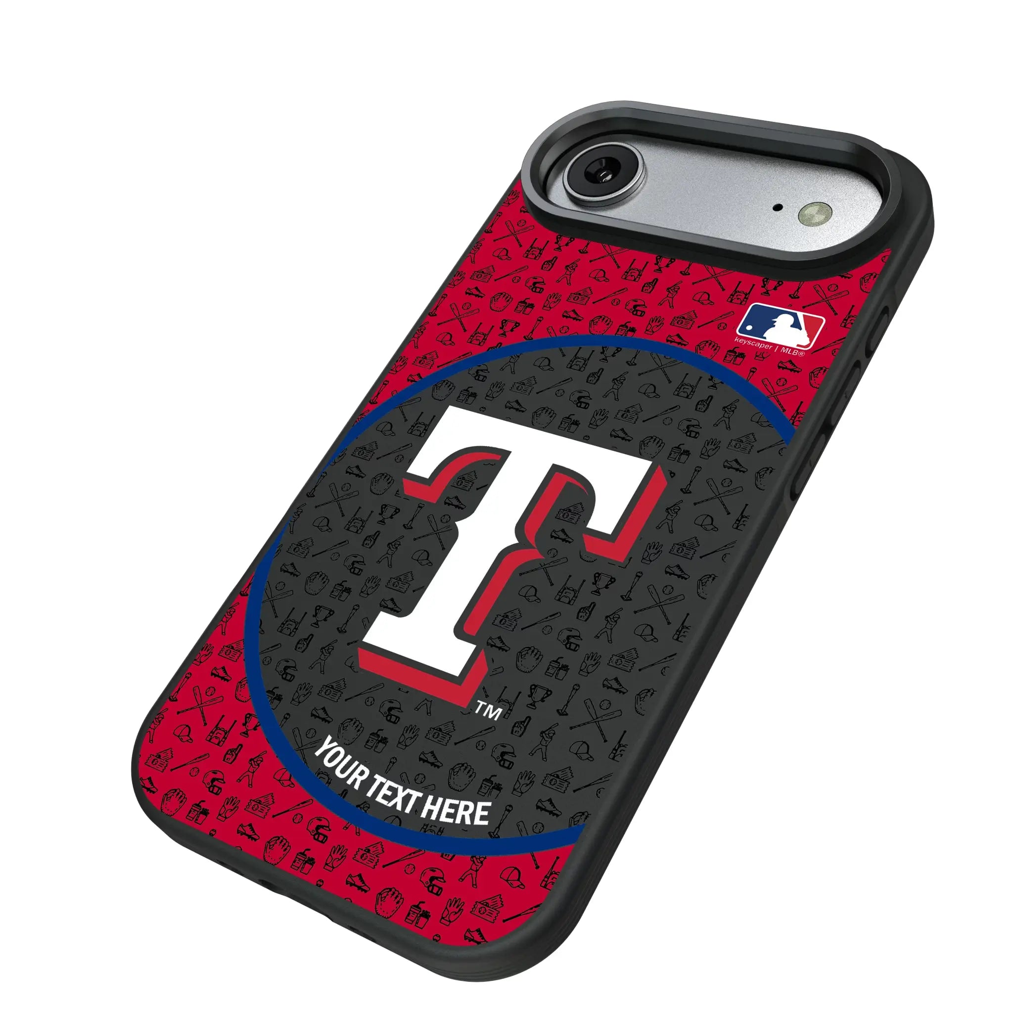 Texas Rangers Personalized Circle iPhone Bump Phone Case for Apple iPhone - Isometric View#Device_iPhone Air