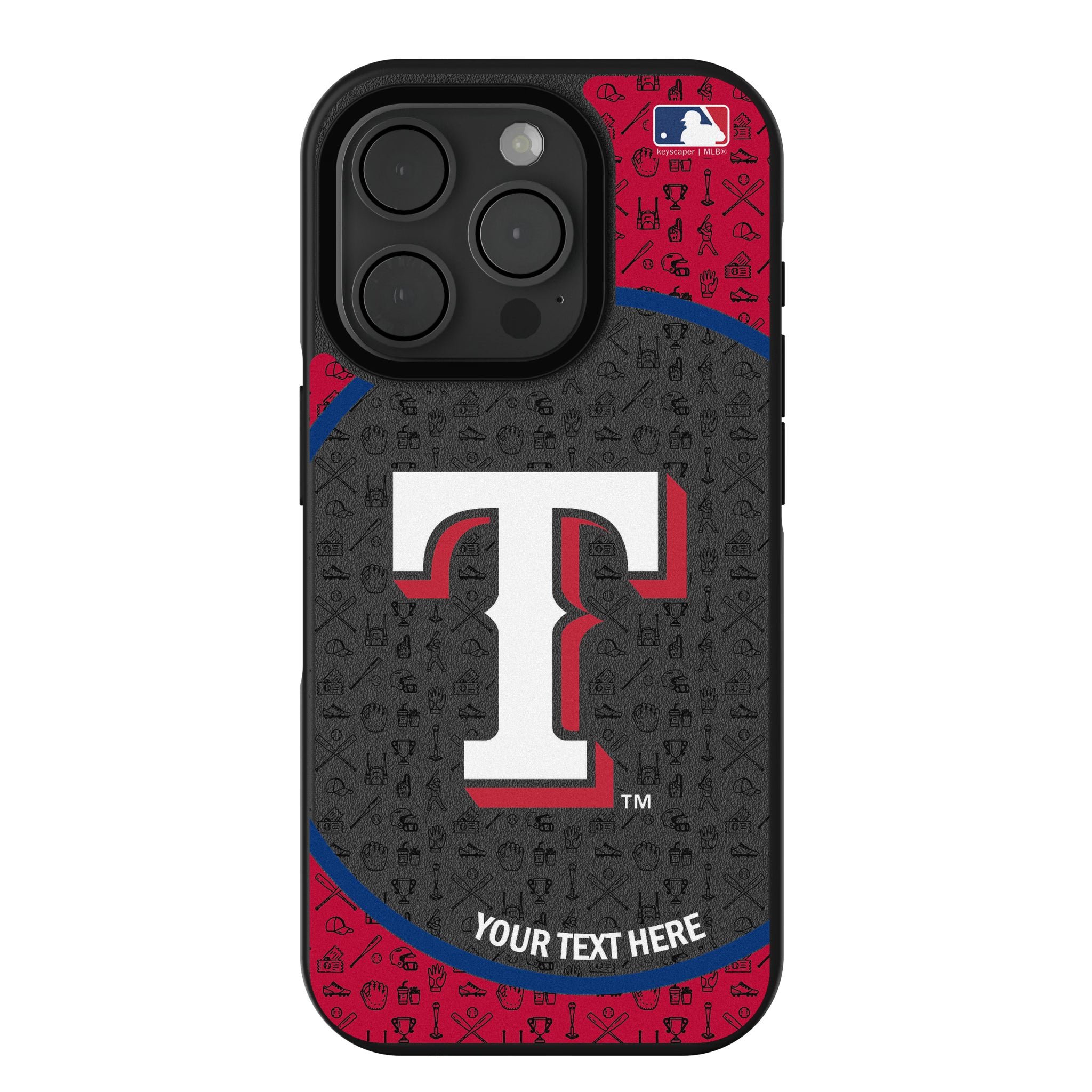 Texas Rangers Personalized Circle iPhone Bump Phone Case for Apple iPhone