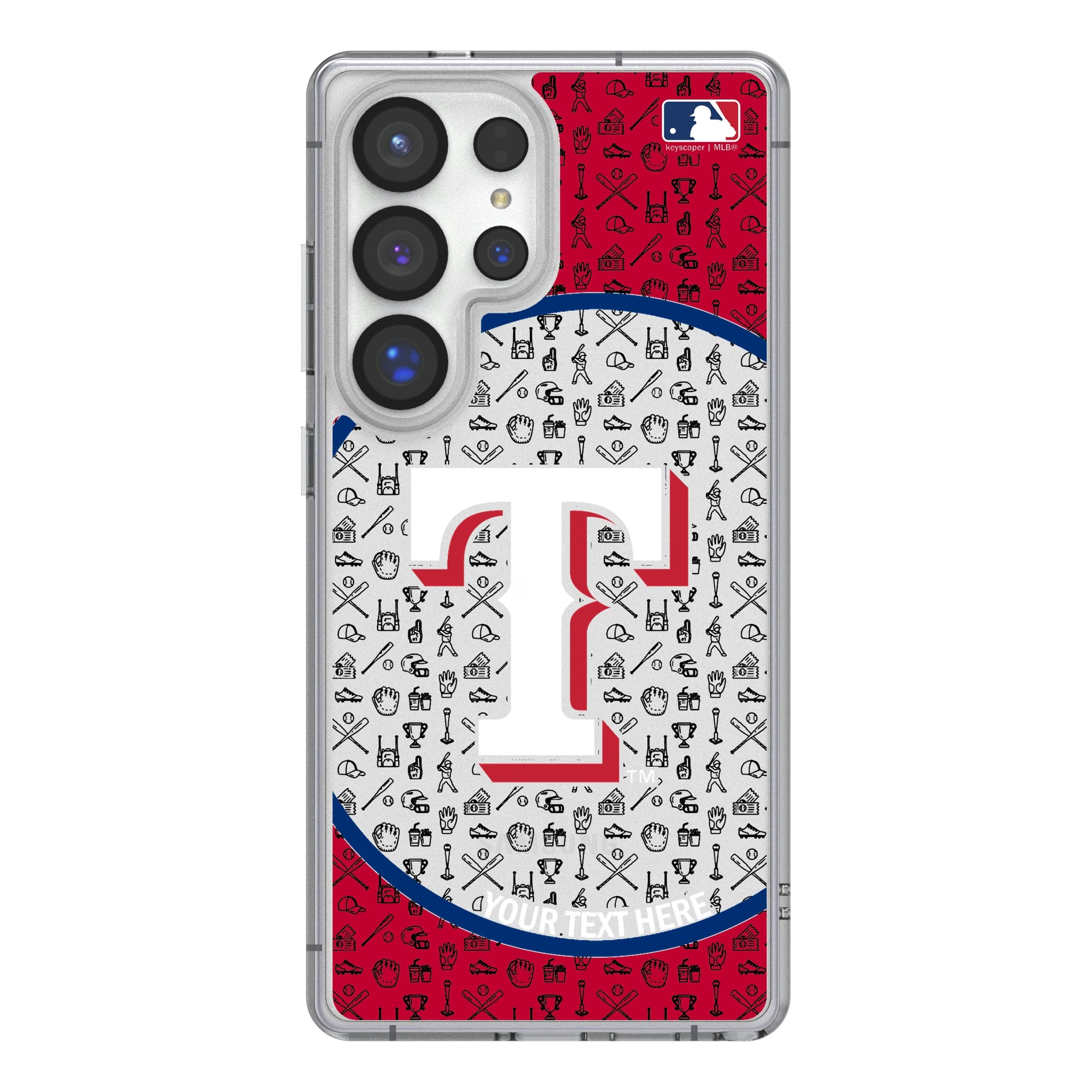 Texas Rangers Personalized Circle Galaxy Clear Phone Case for Samsung Galaxy
