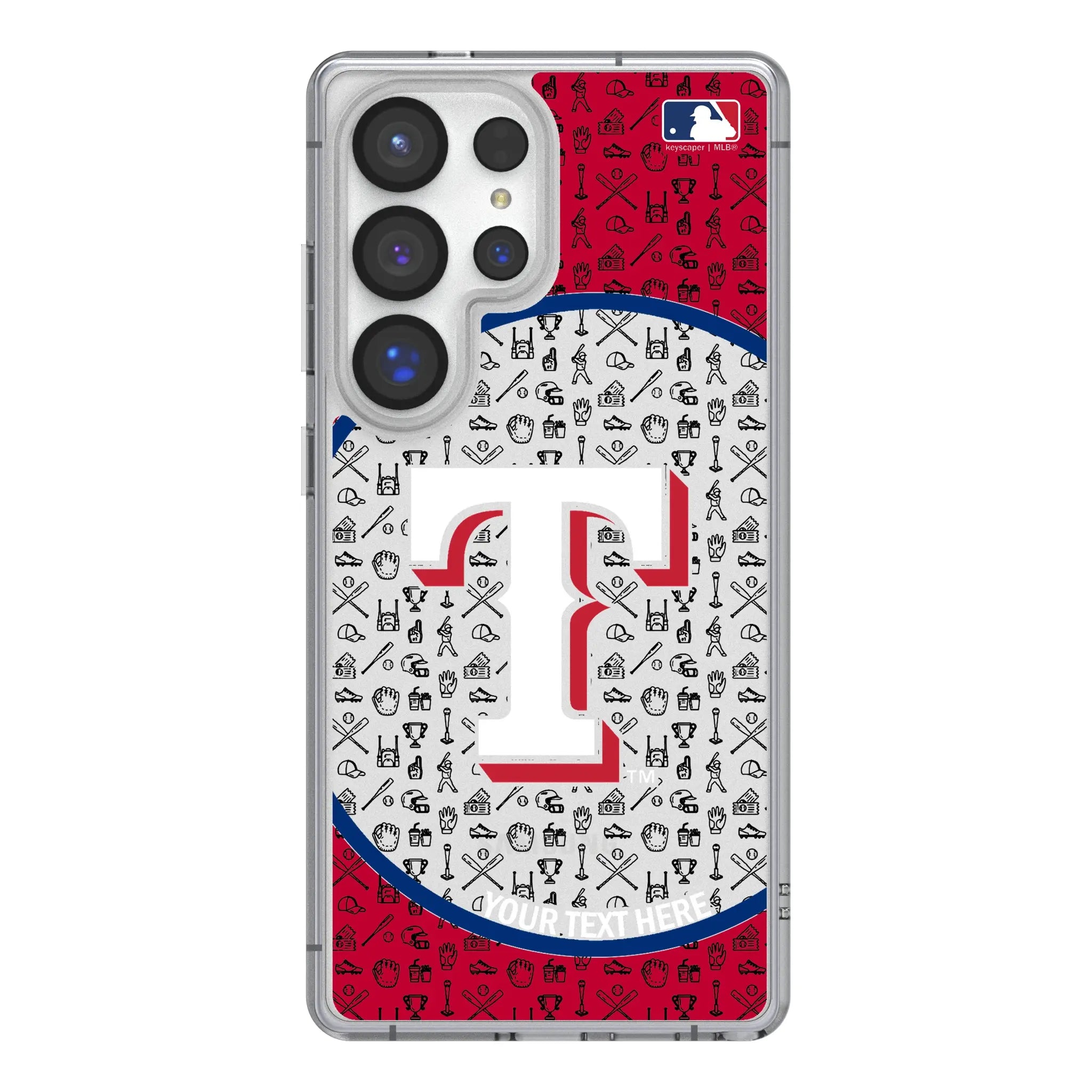 Texas Rangers Personalized Circle Galaxy Clear Phone Case for Samsung Galaxy#Device_Galaxy S25 Ultra