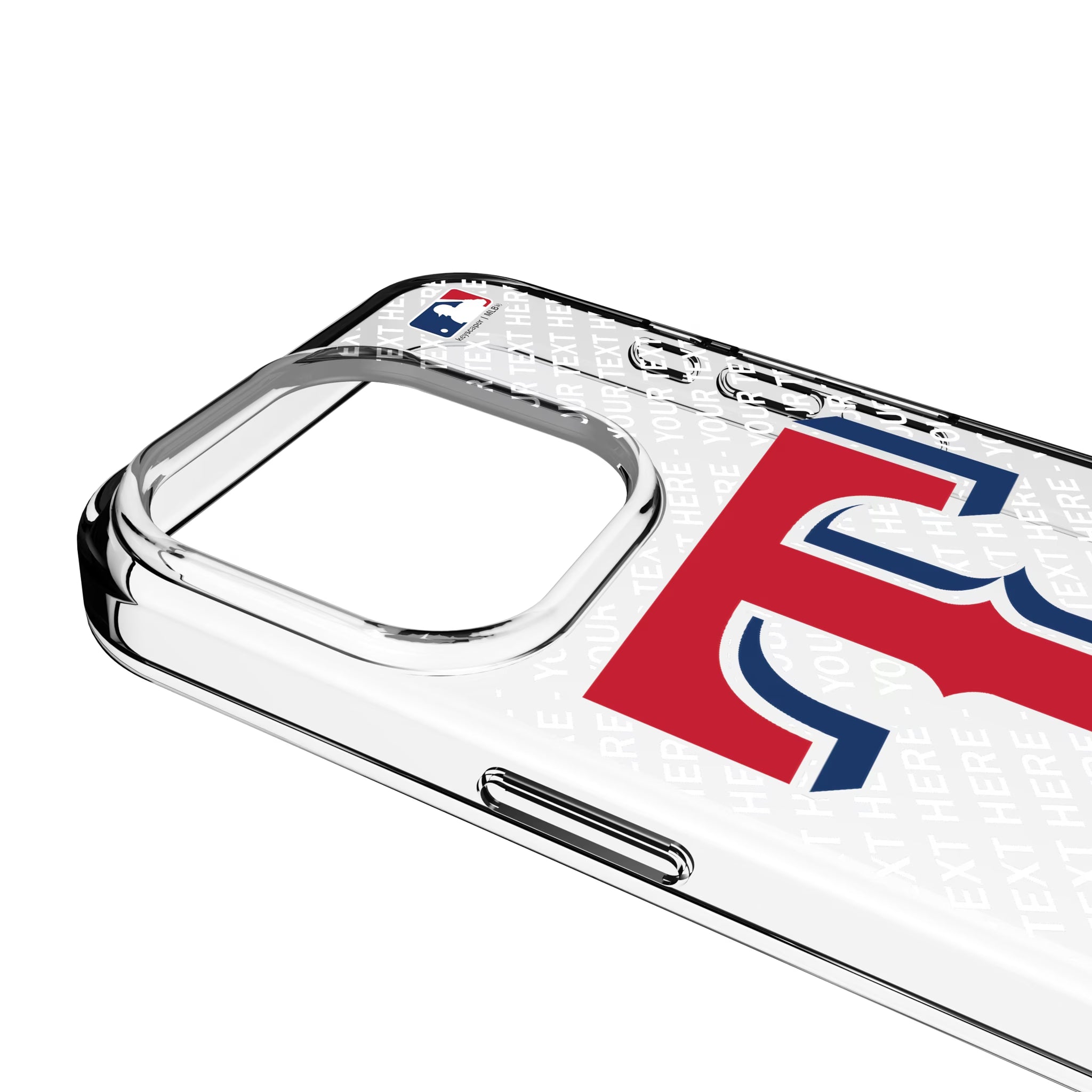 Texas Rangers Personalized EndZone Plus iPhone Clear Phone Case for Apple iPhone - Detail