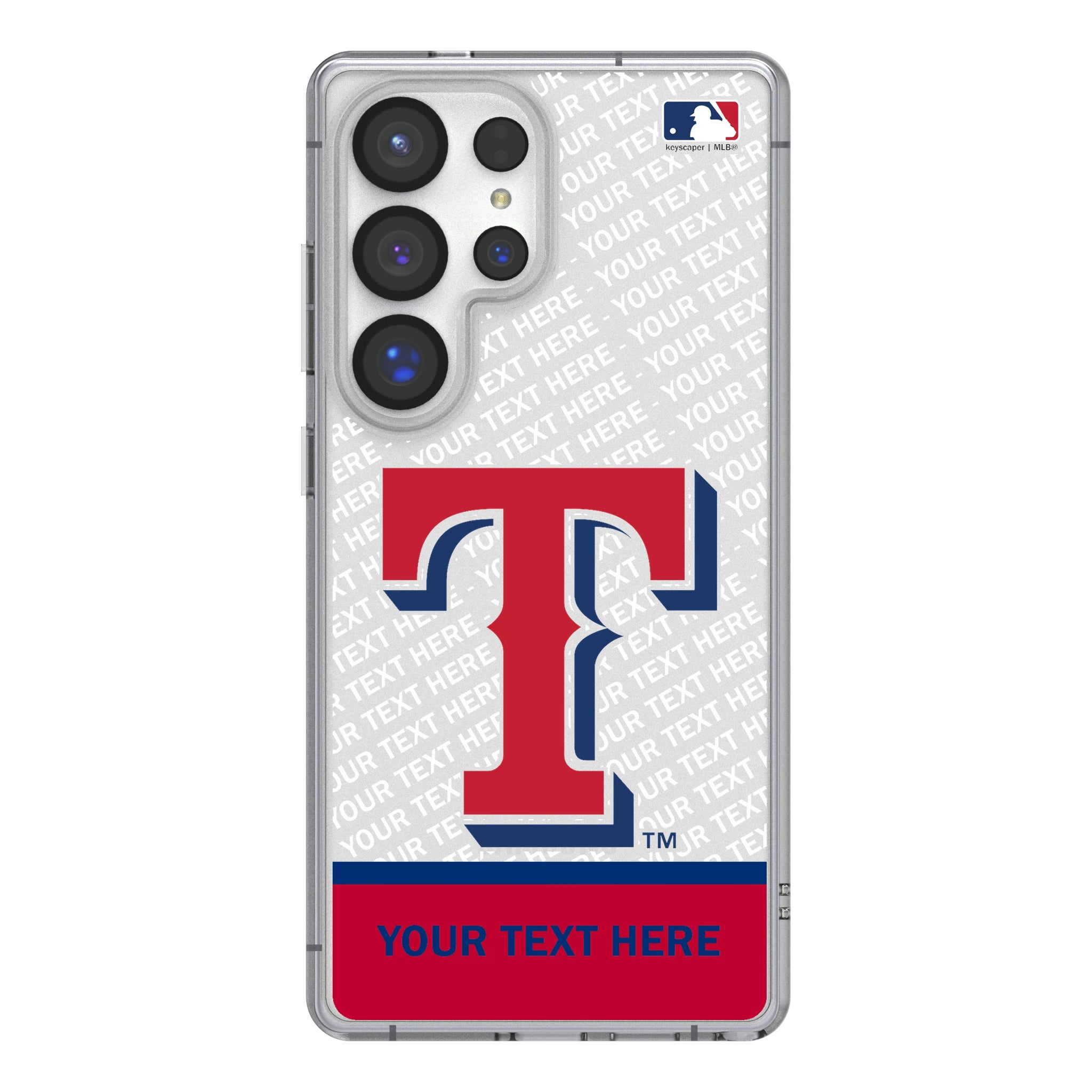 Texas Rangers Personalized EndZone Plus Galaxy Clear Phone Case for Samsung Galaxy