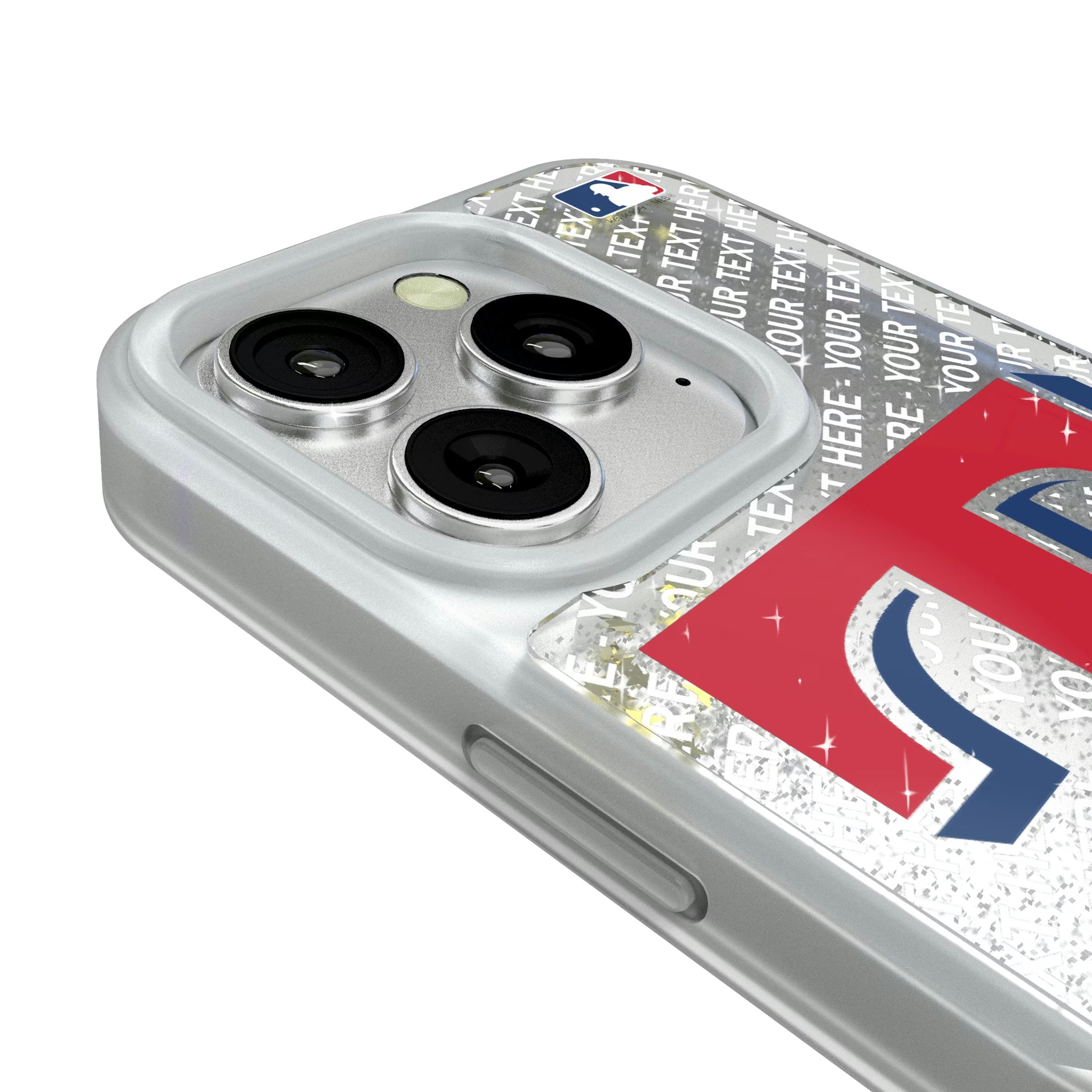Texas Rangers Personalized EndZone Plus iPhone Glitter Phone Case for Apple iPhone - Detail#Device_iPhone 16 Pro