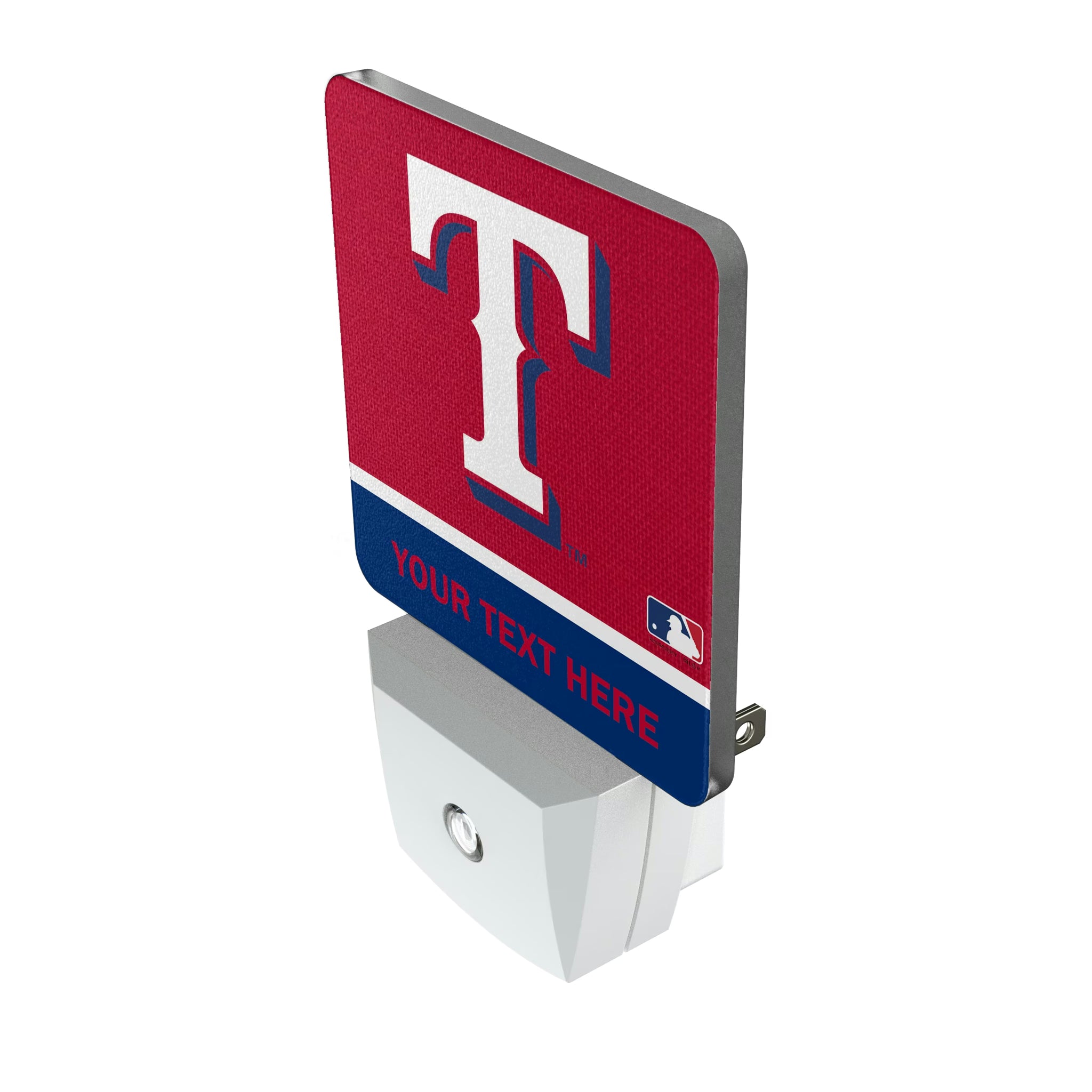 Texas Rangers Personalized Endzone Solid Night Light 2-Pack - Isometric View