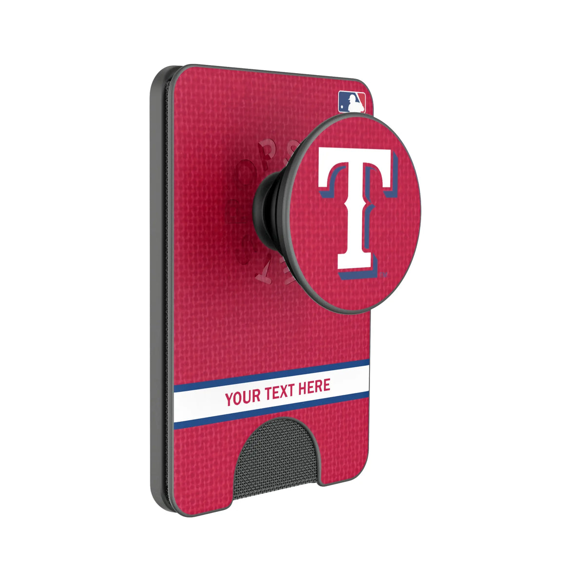 Texas Rangers Personalized Endzone Solid Popsockets Wallet Magnetic