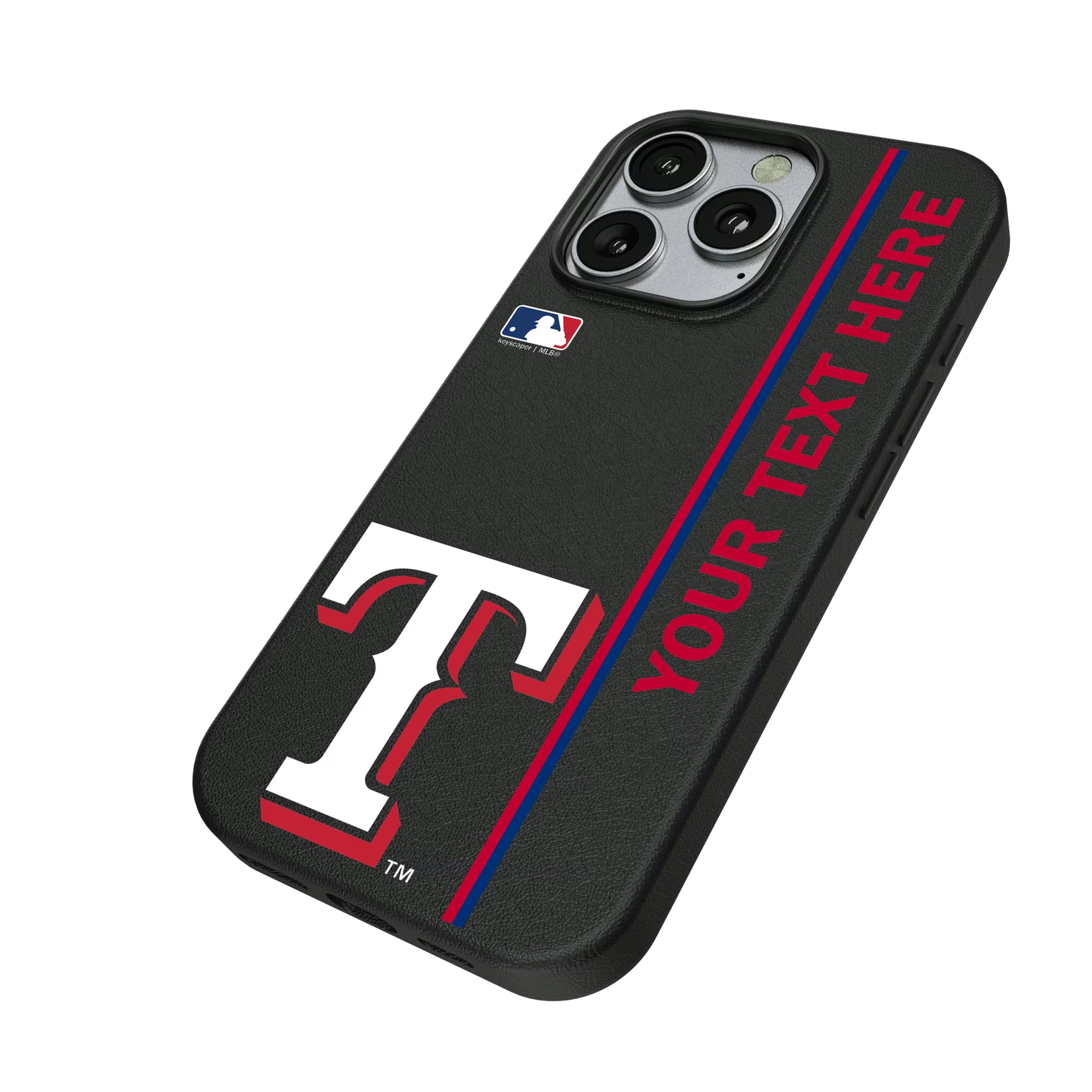 Texas Rangers Personalized Sidebard iPhone MagSafe Compatible Phone Case for Apple iPhone - Isometric View